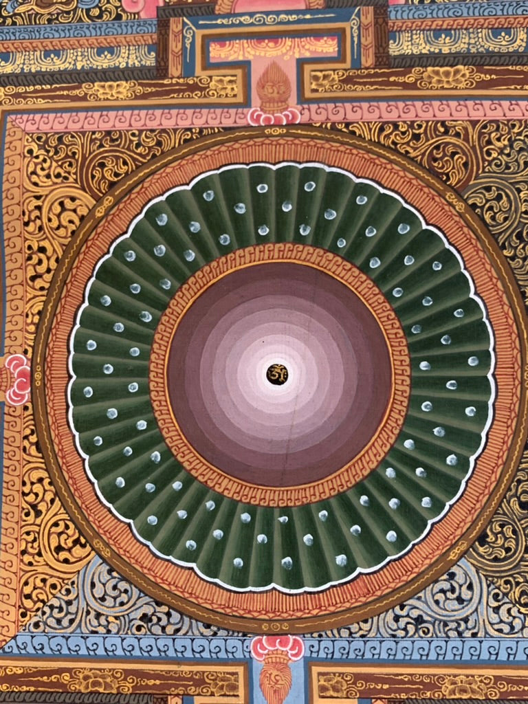 Lotus Mandala Unbrocaded Thangka