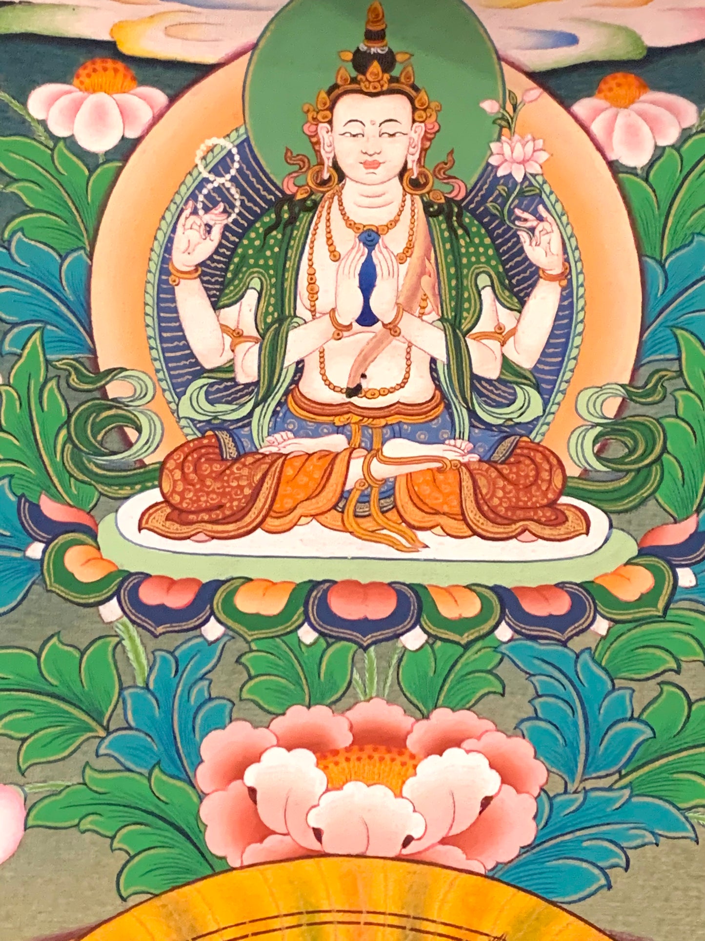 Rainbow Body Guru Rinpoche Thangka