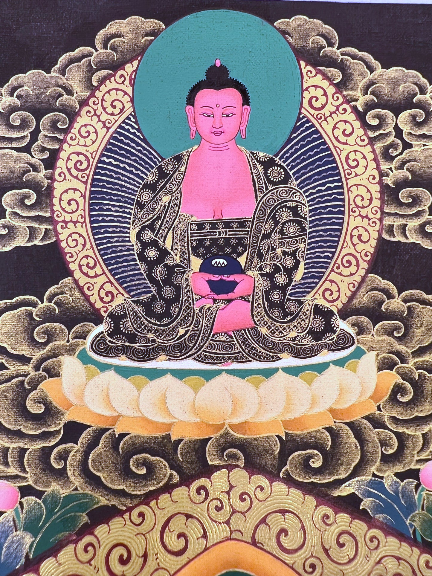 Thousand Armed Avalokiteshvara Five Dyhani Buddha Thangka