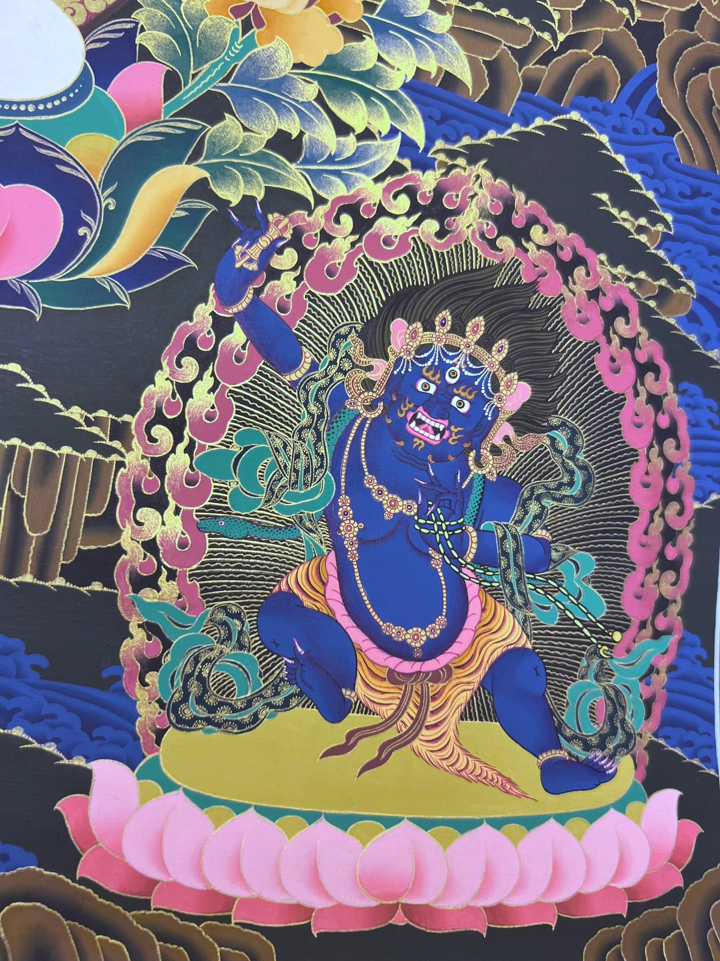 Thousand Armed Avalokiteshvara Five Dyhani Buddha Thangka