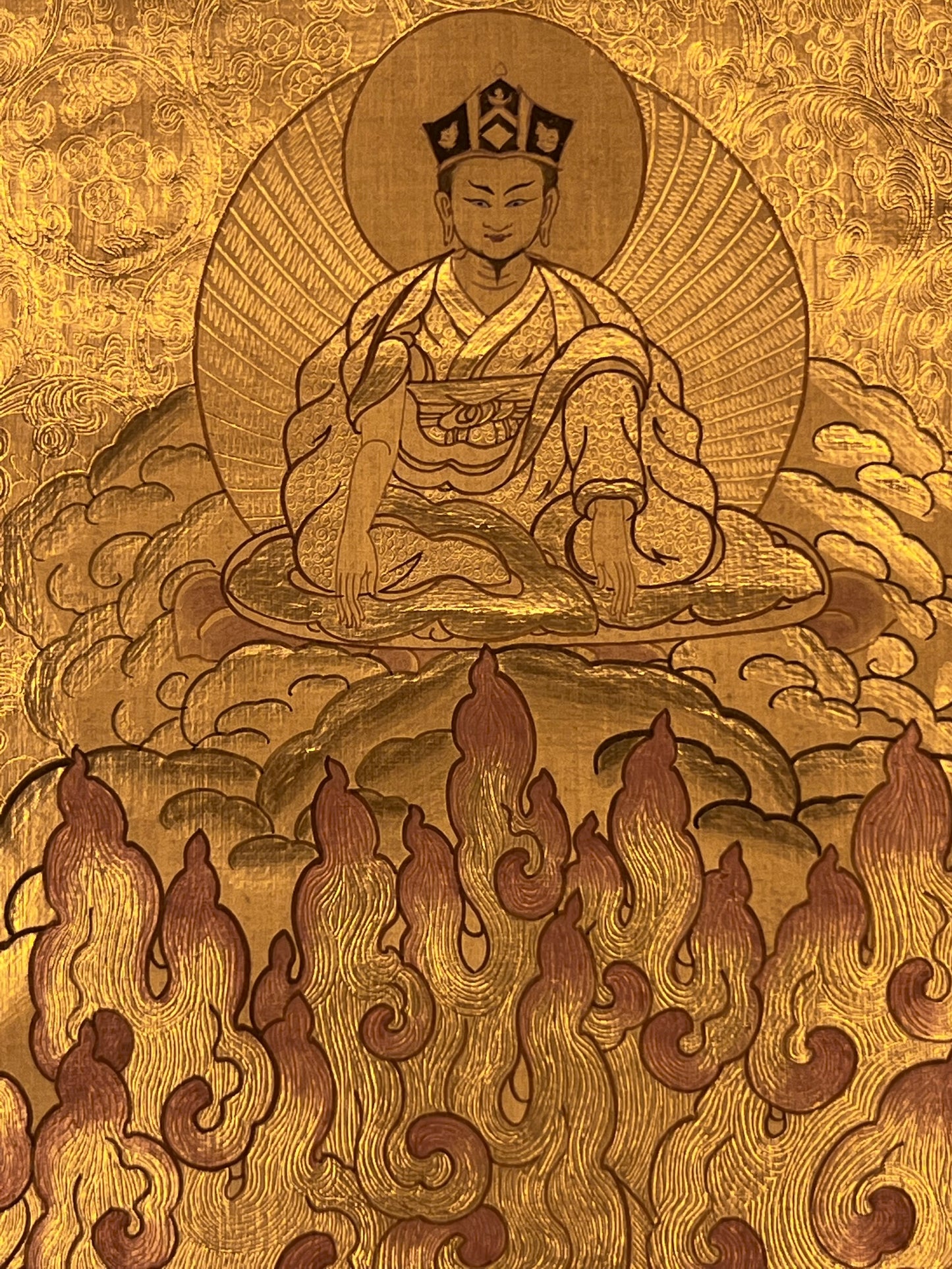 Mahakala Gold Unbrocaded Thangka