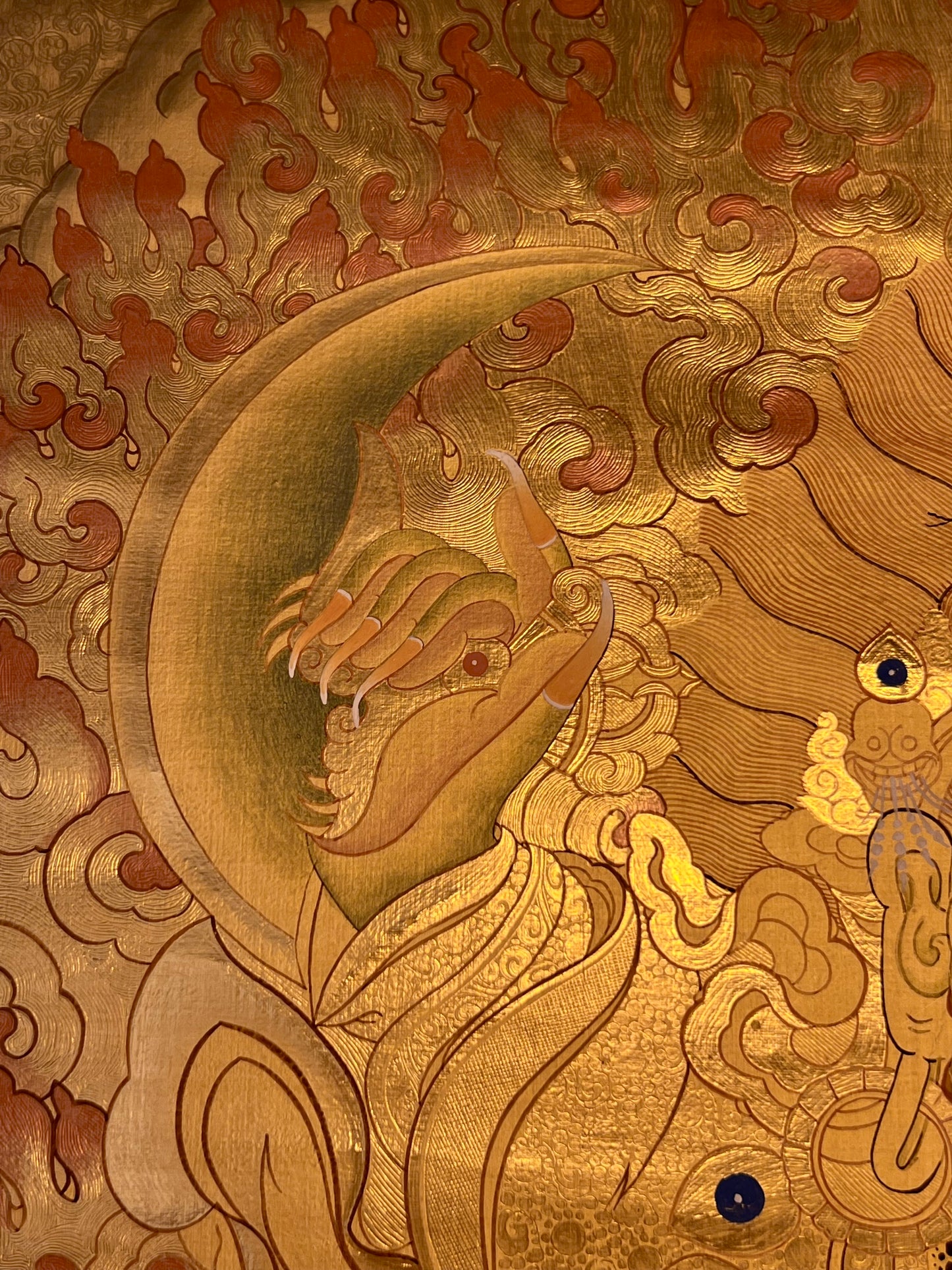 Mahakala Gold Unbrocaded Thangka