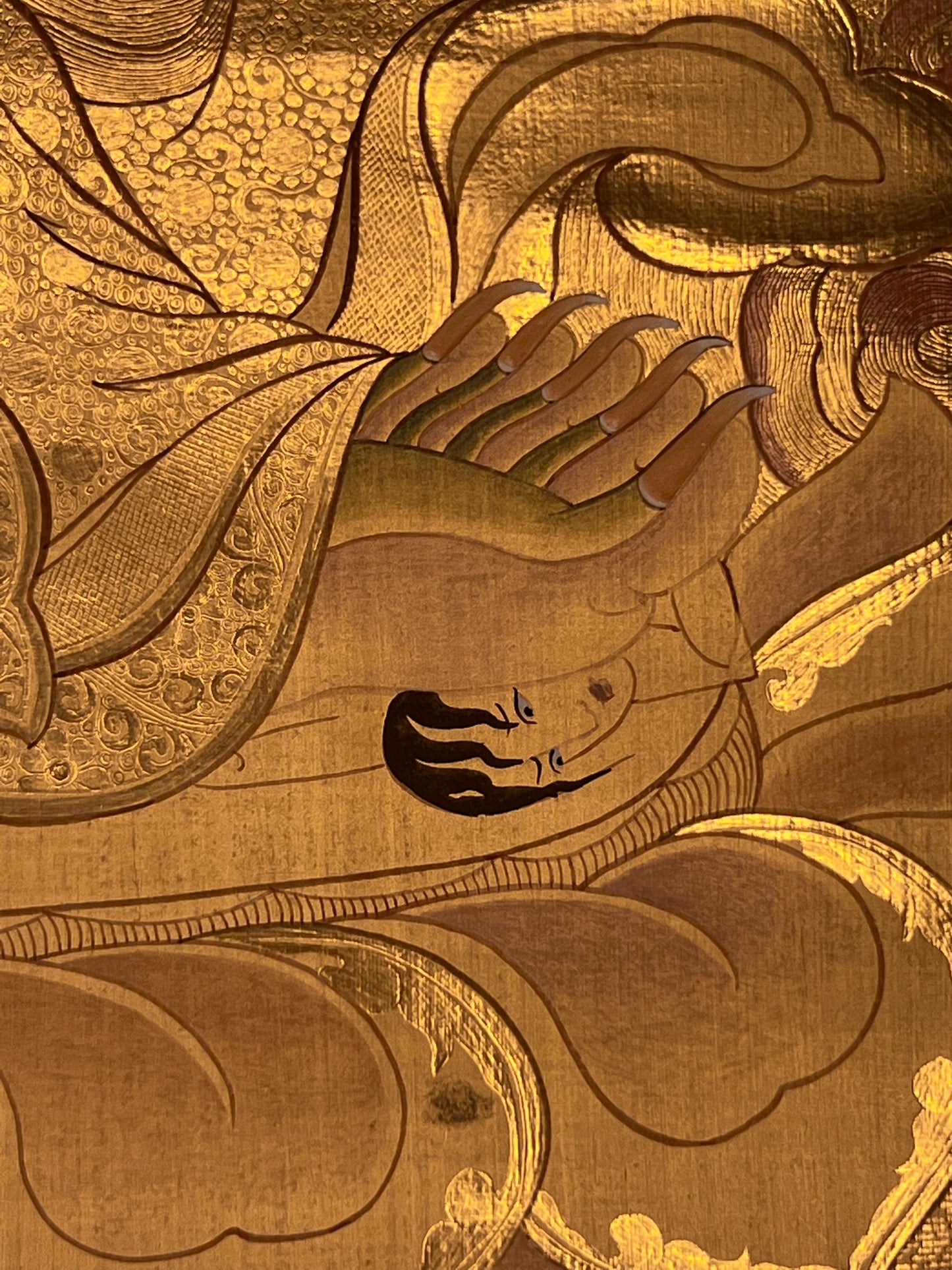 Mahakala Gold Unbrocaded Thangka