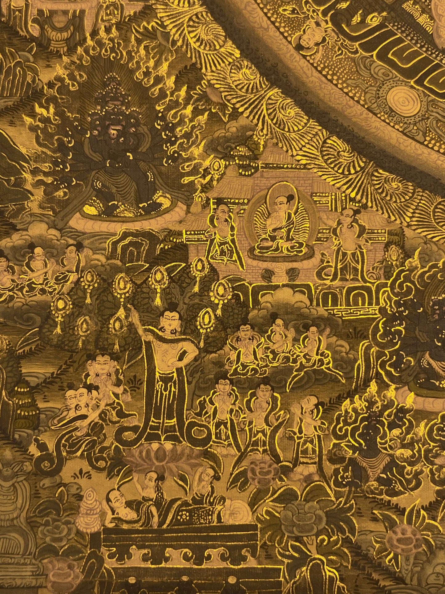 Vintage Thousand Armed Avalokiteshevara Unbrocaded Thangka