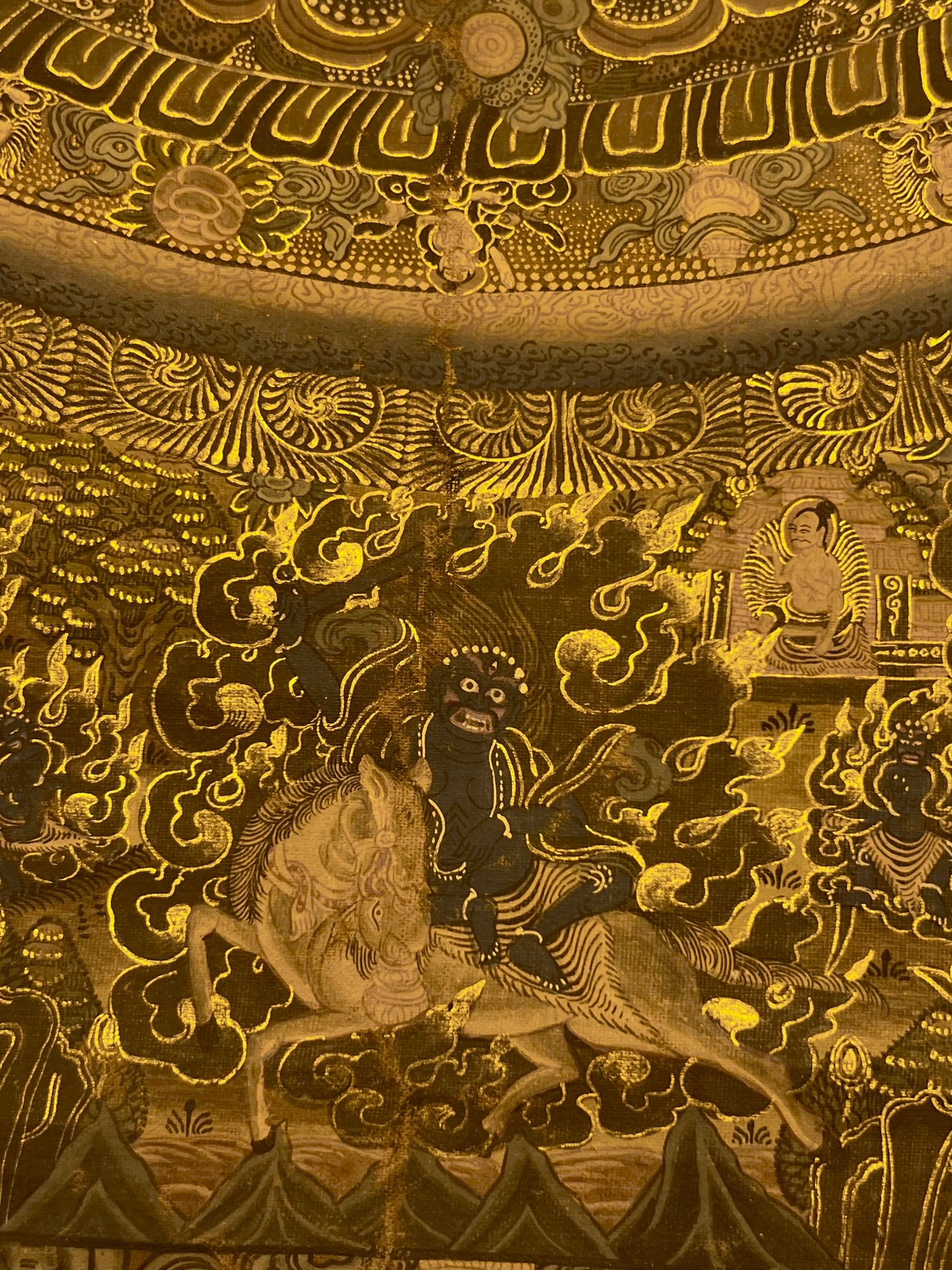 Vintage Thousand Armed Avalokiteshevara Unbrocaded Thangka