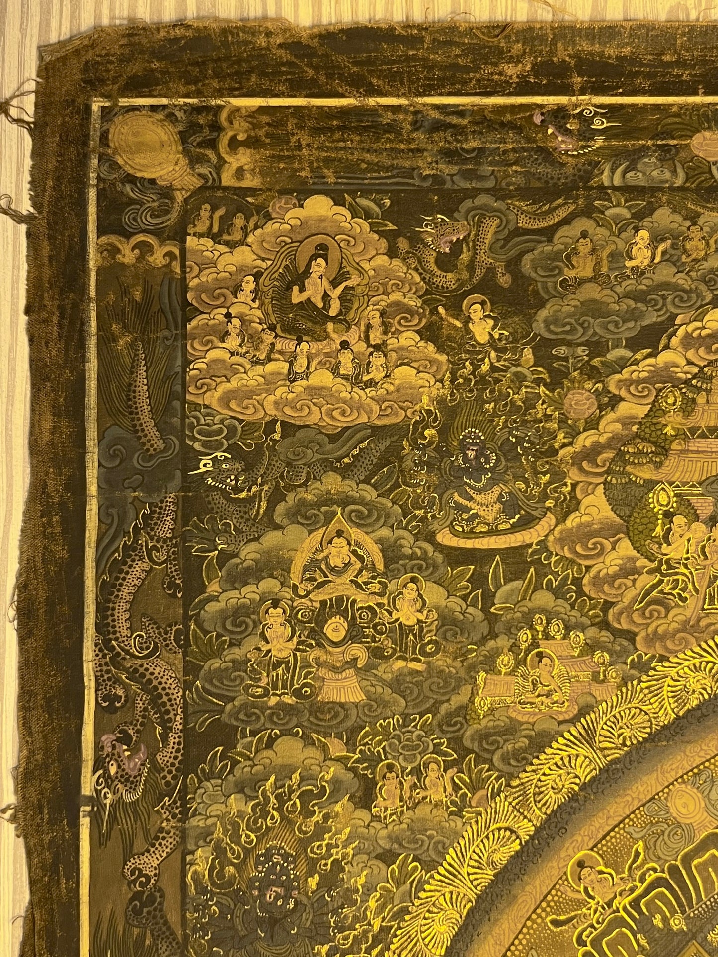 Vintage Thousand Armed Avalokiteshevara Unbrocaded Thangka