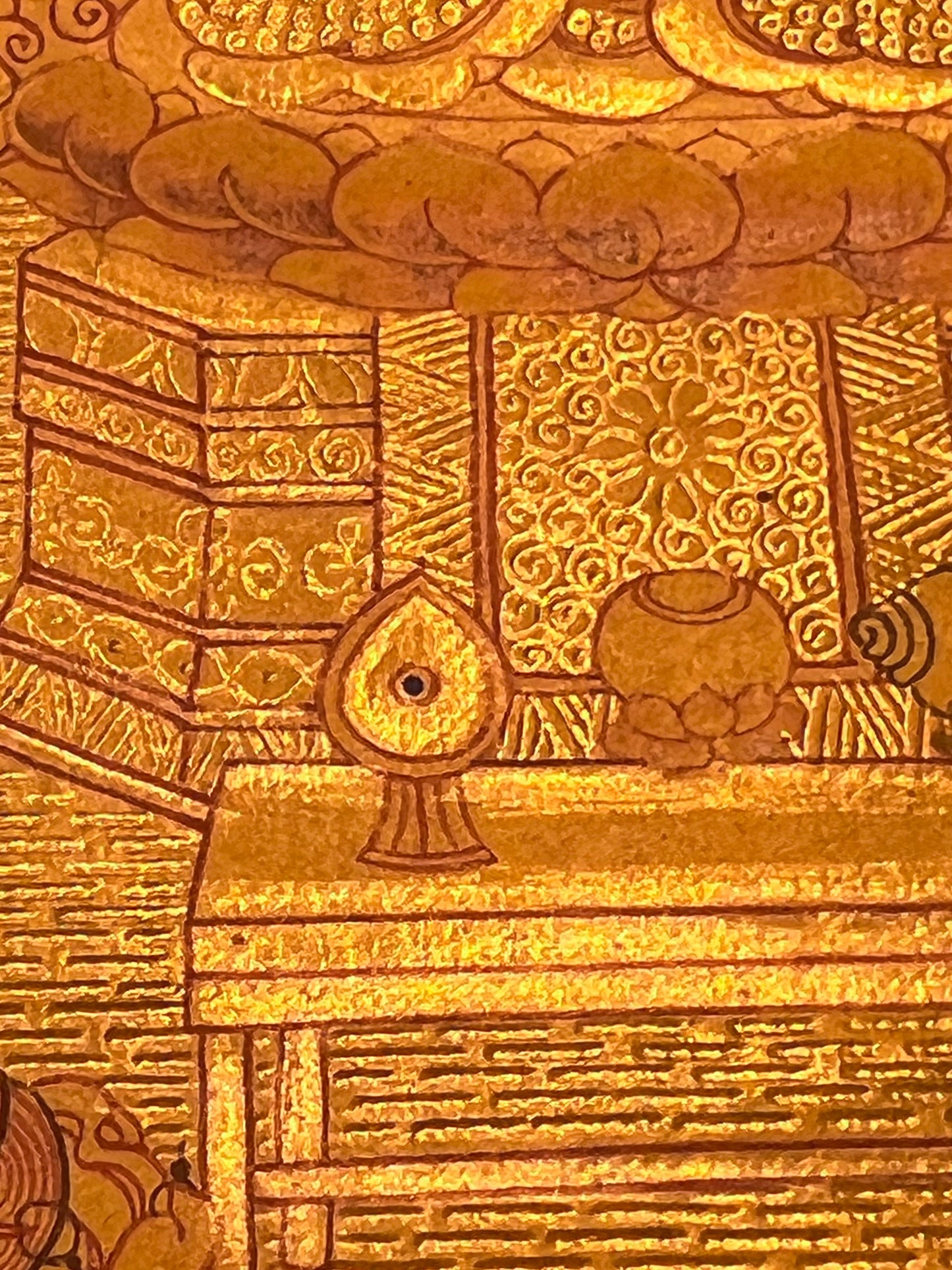 Shakyamuni Life Story Golden Unbrocaded Thangka