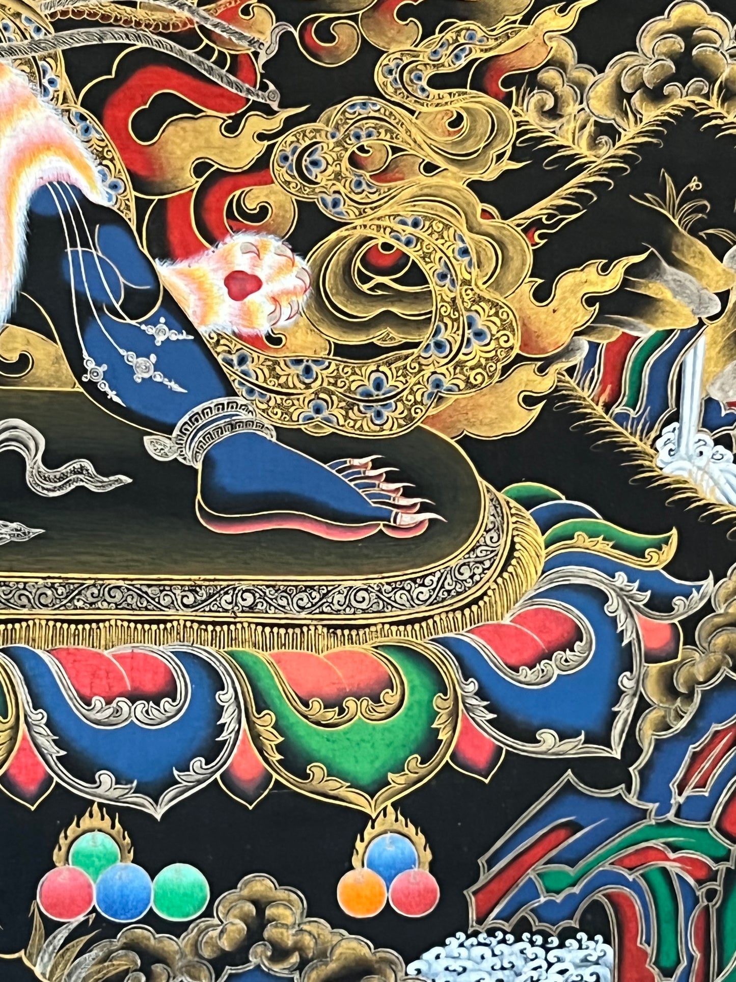 Vajrapani Black Thangka