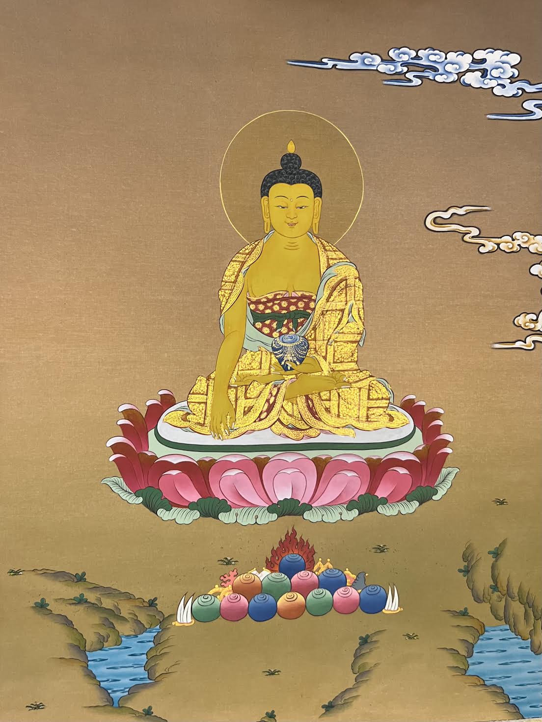 Shakyamuni Buddha Karma Gardri Style Thangka