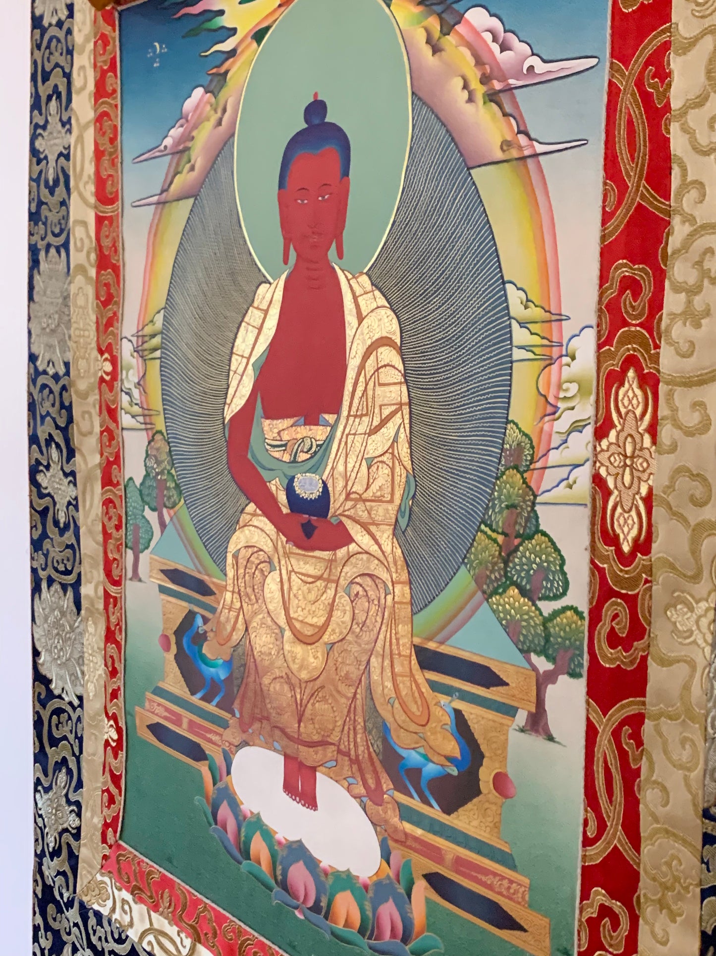 Enthroned Amitabha Thangka