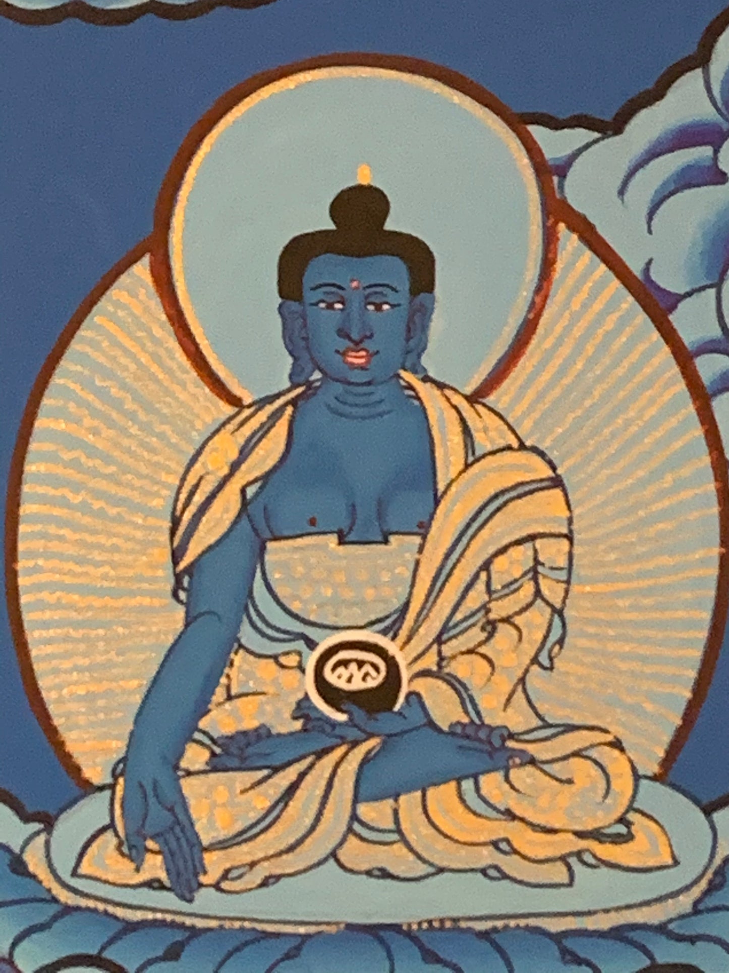 Shakyamuni Five Dhyani BuddhaThangka