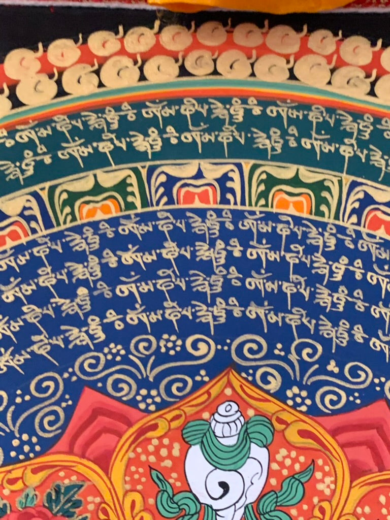 Mantra Dorje Eight Auspicious Symbols Thangka