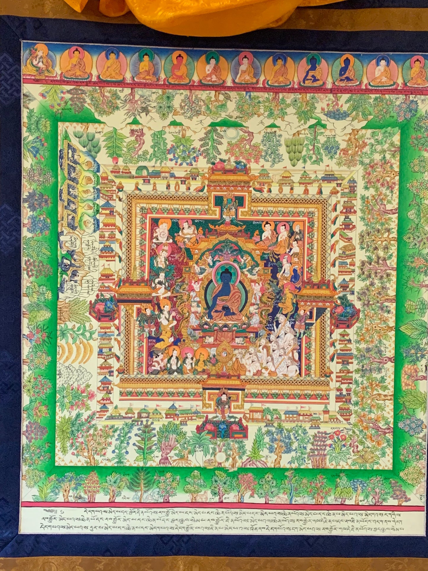 Medicine Buddha Medical Mandala Thangka