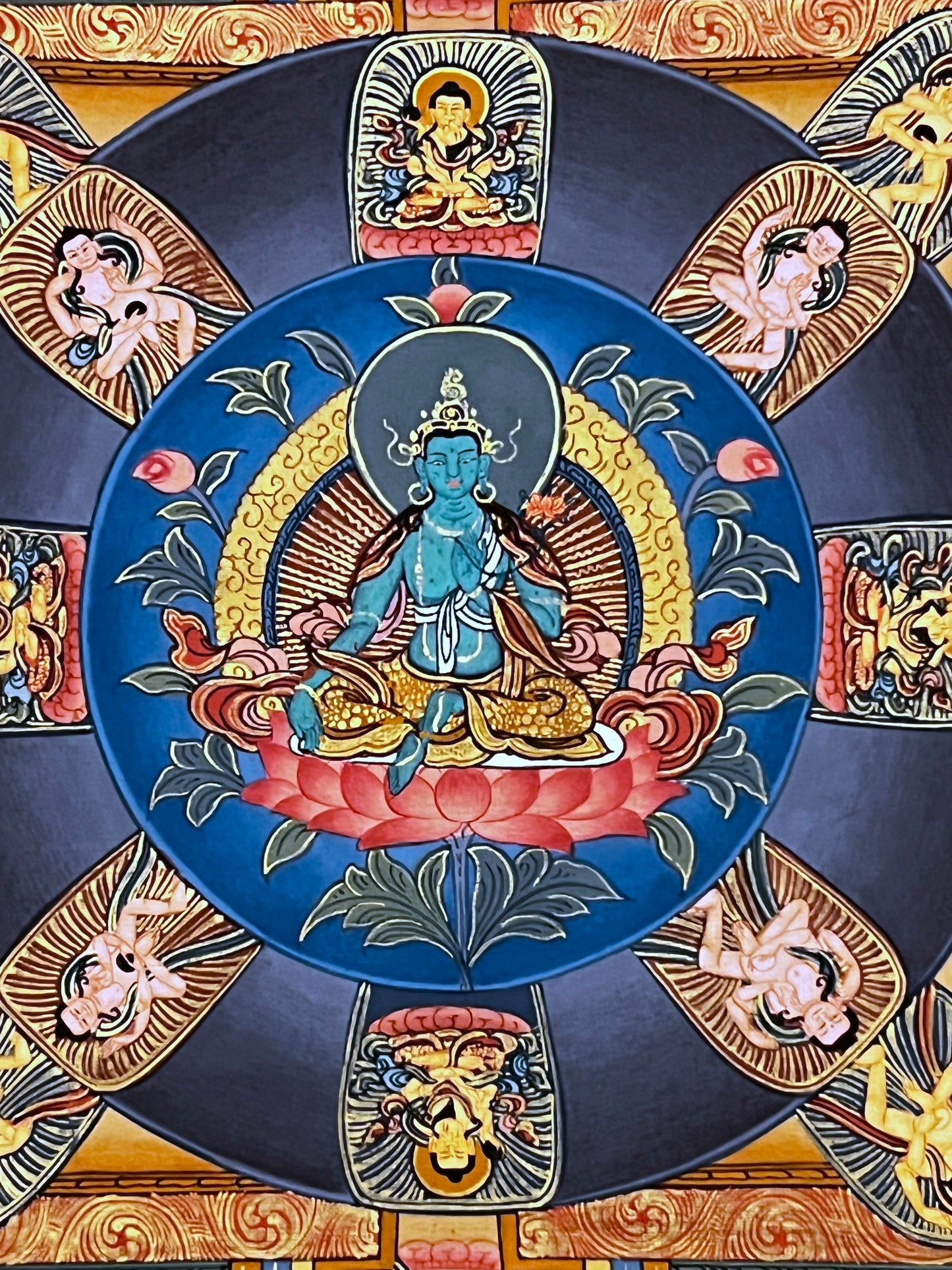 Green Tara Mandala Thangka