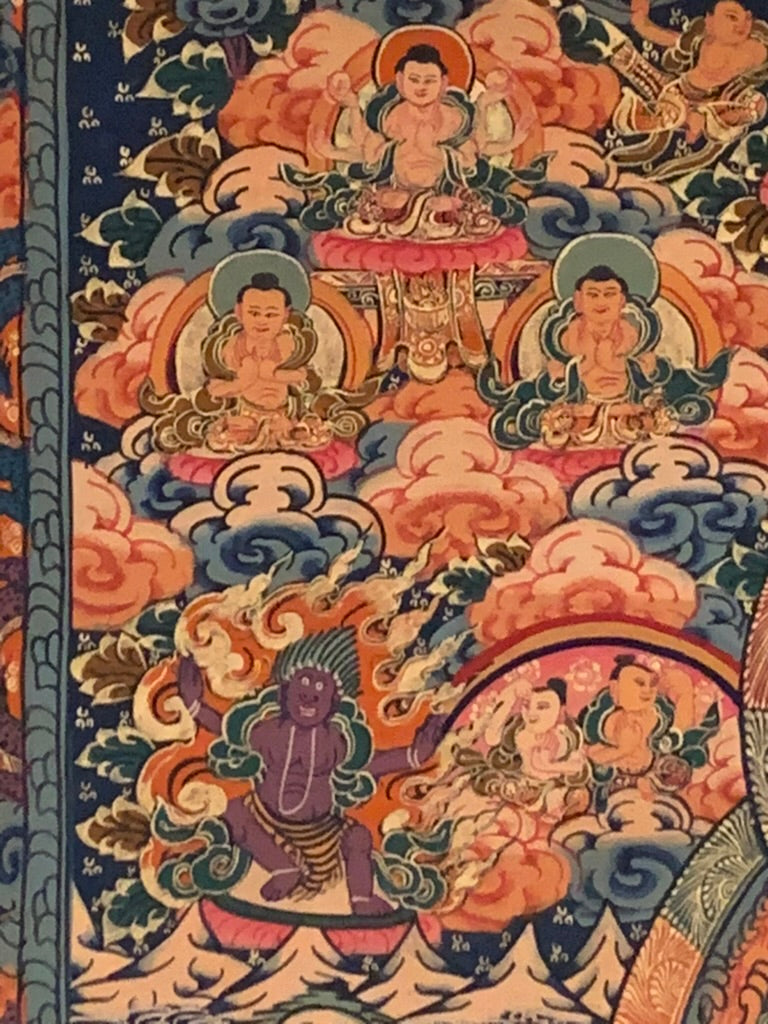 Three World Triple Mandala Thangka