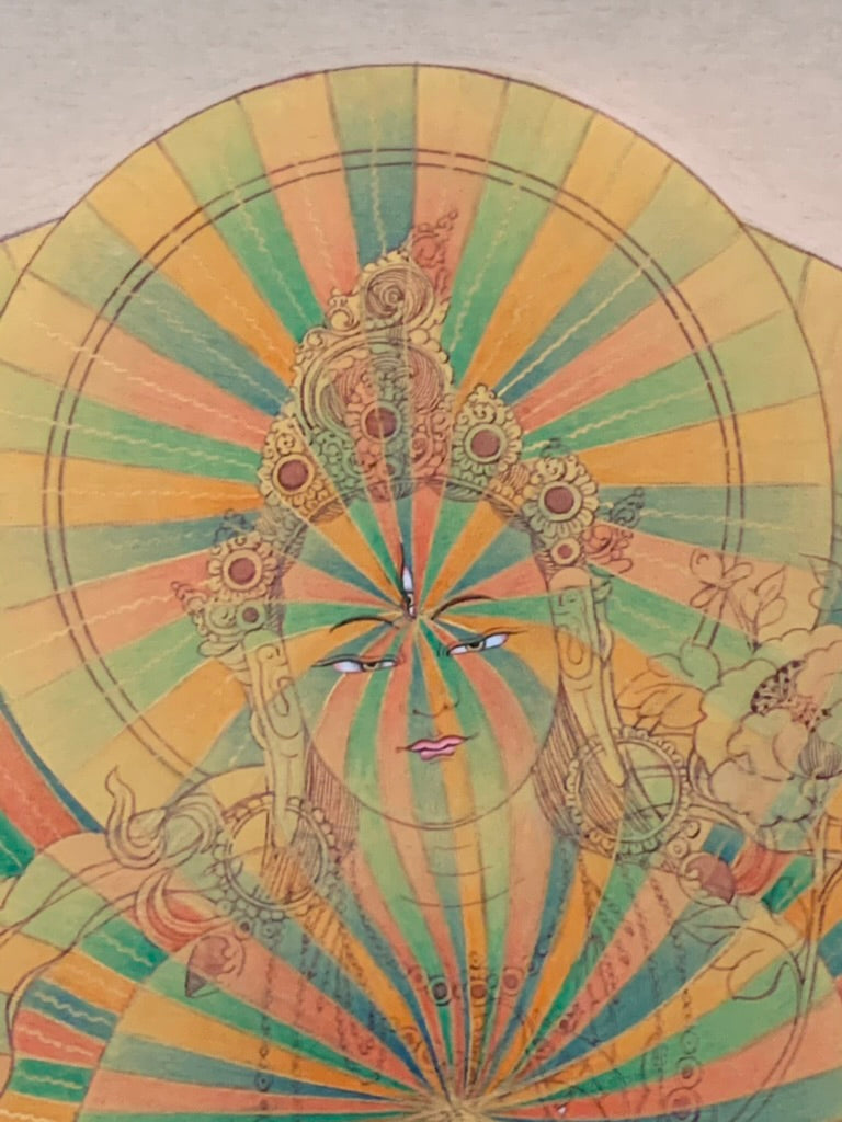 White Tara Rainbow Body Long Life Thangka