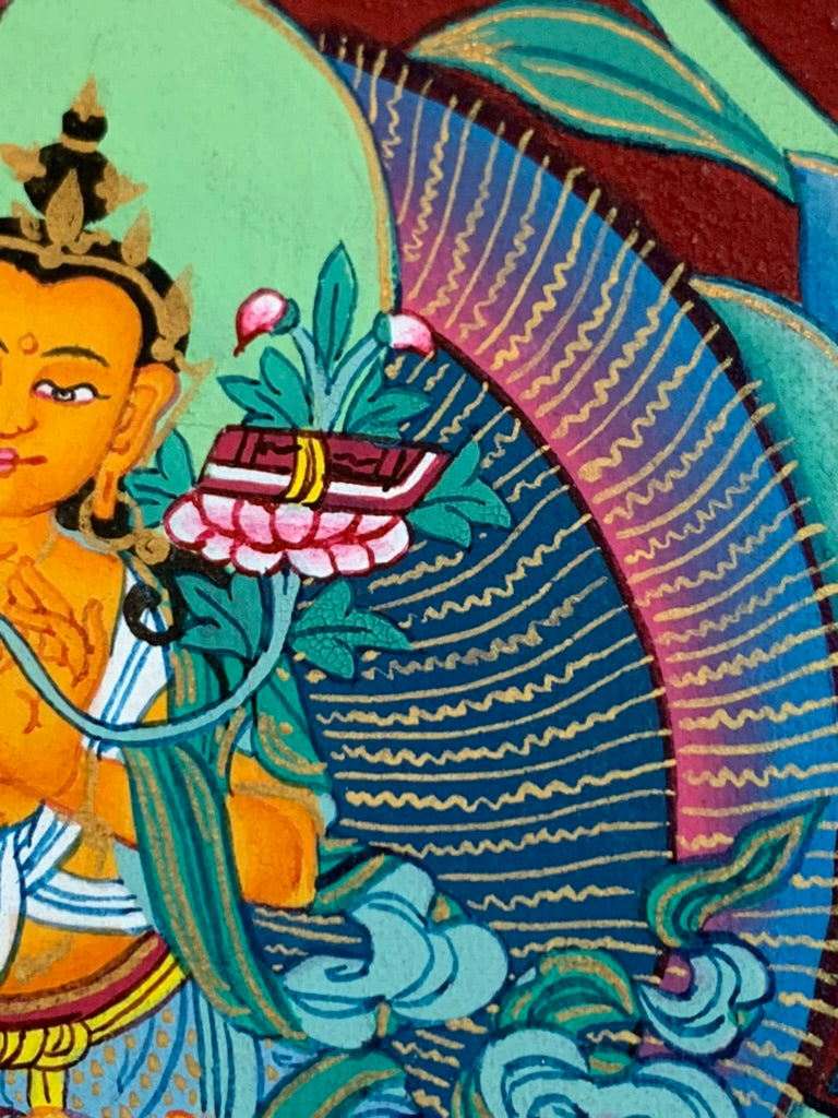 Avalokiteshvara Bird Mandala Unbrocaded Thangka