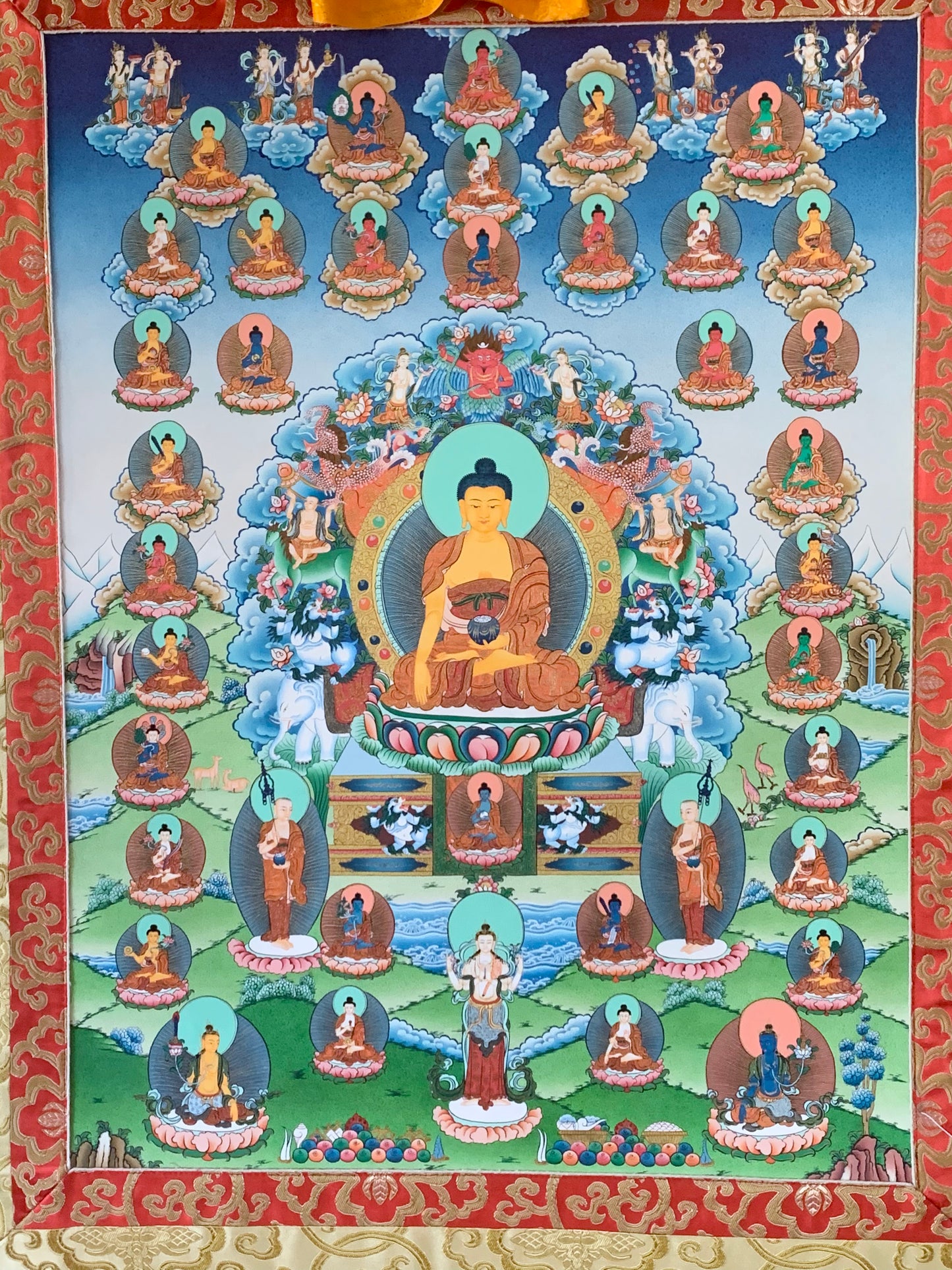 Thirty Five Buddha Thangka