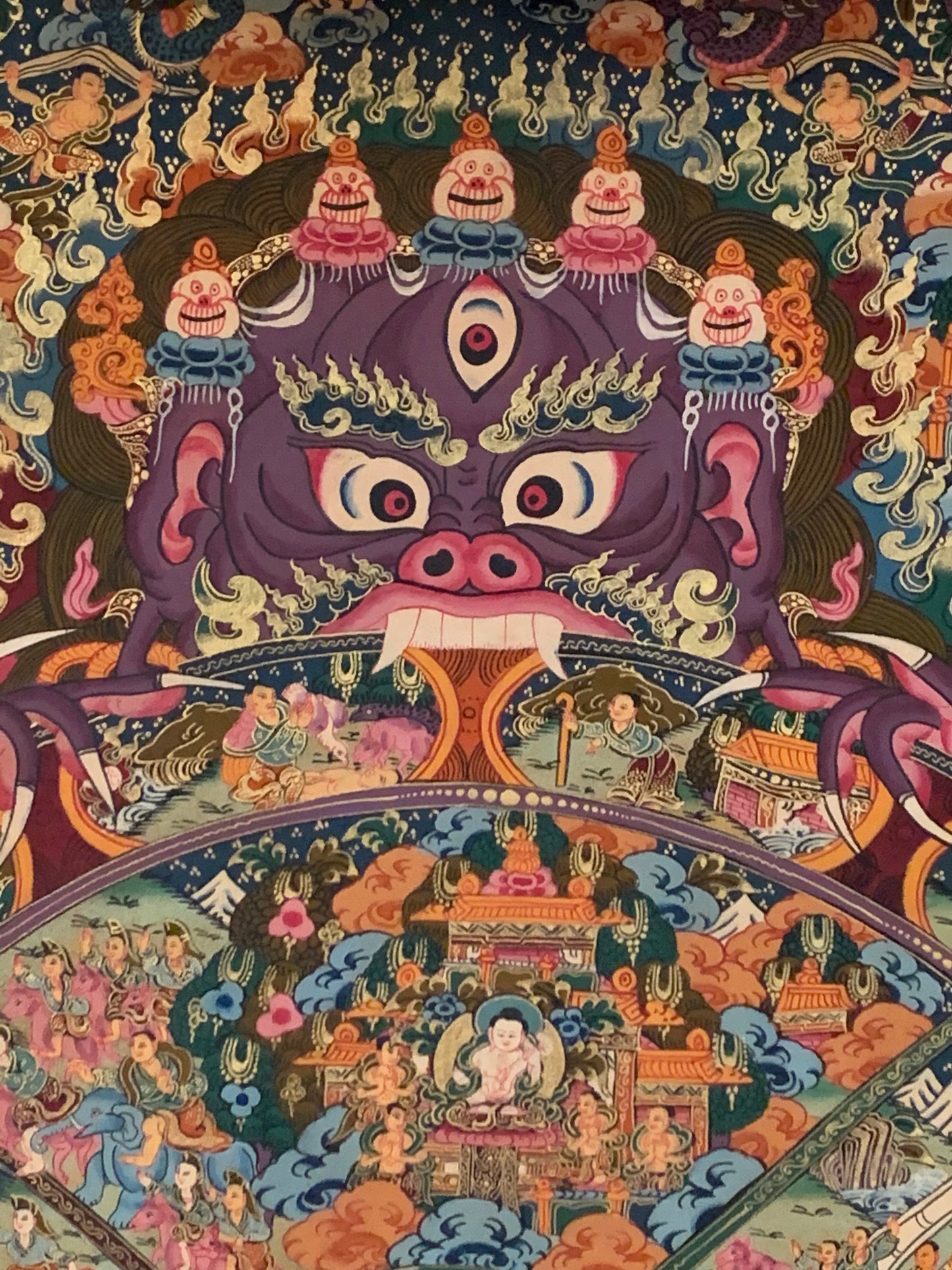 Bhavacakra Wheel of Existence Thangka