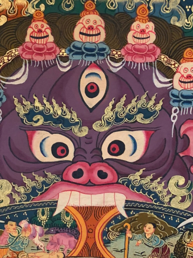 Bhavacakra Wheel of Existence Thangka