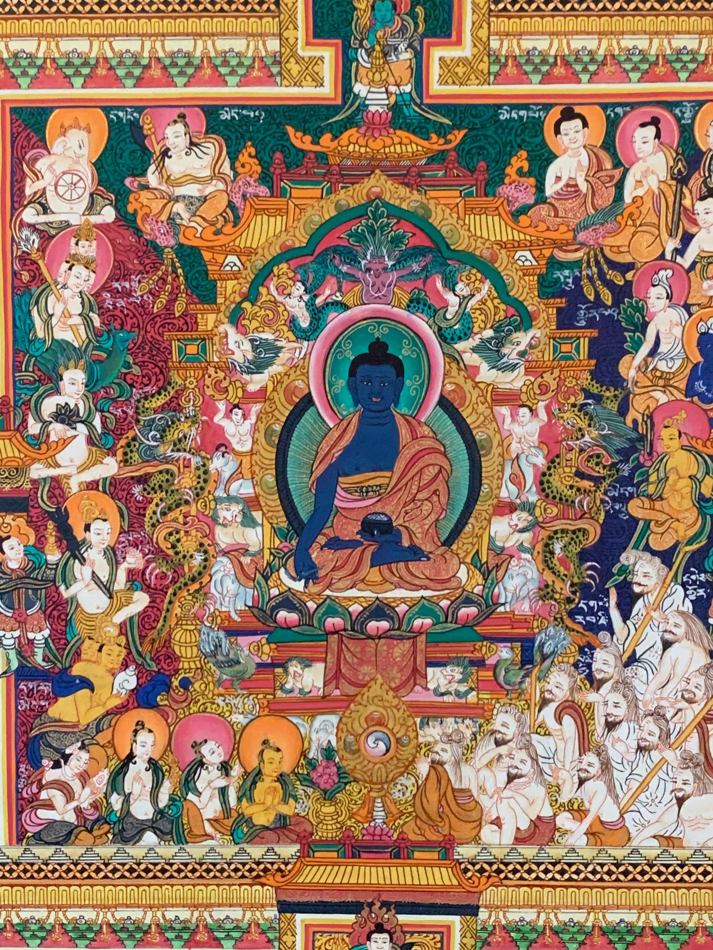 Medicine Buddha Medical Mandala Thangka