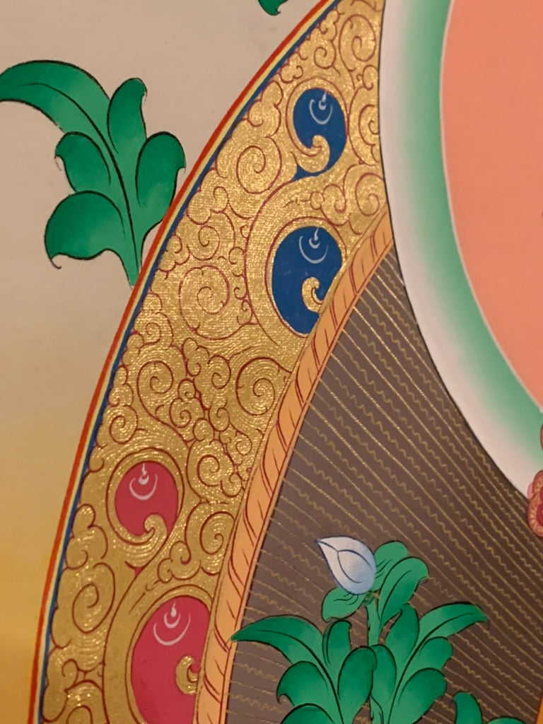 Green Tara Green Brocade Thangka