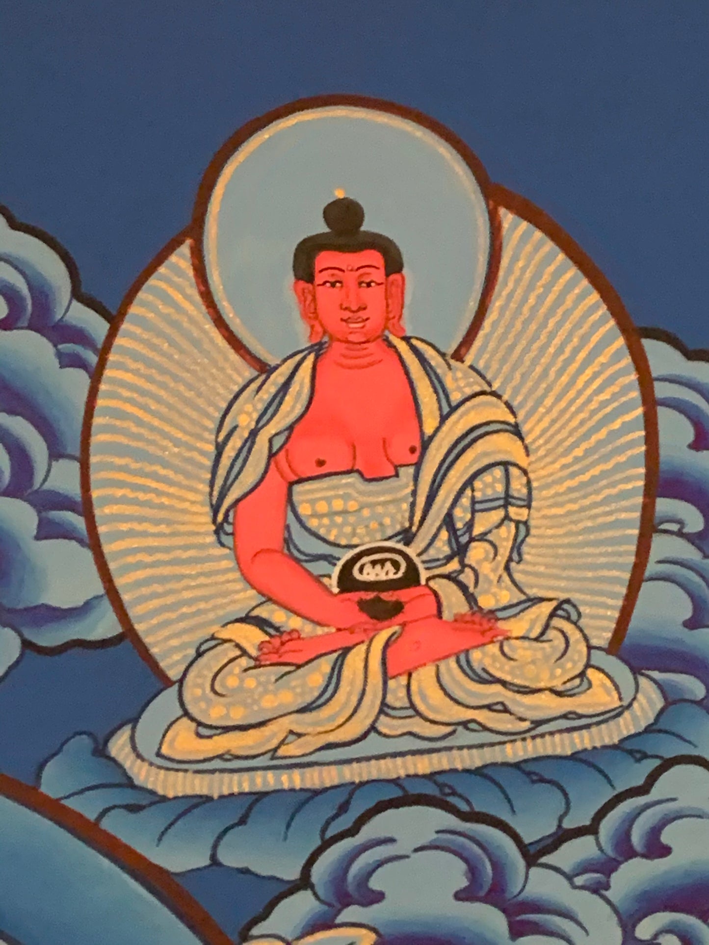 Shakyamuni Five Dhyani BuddhaThangka