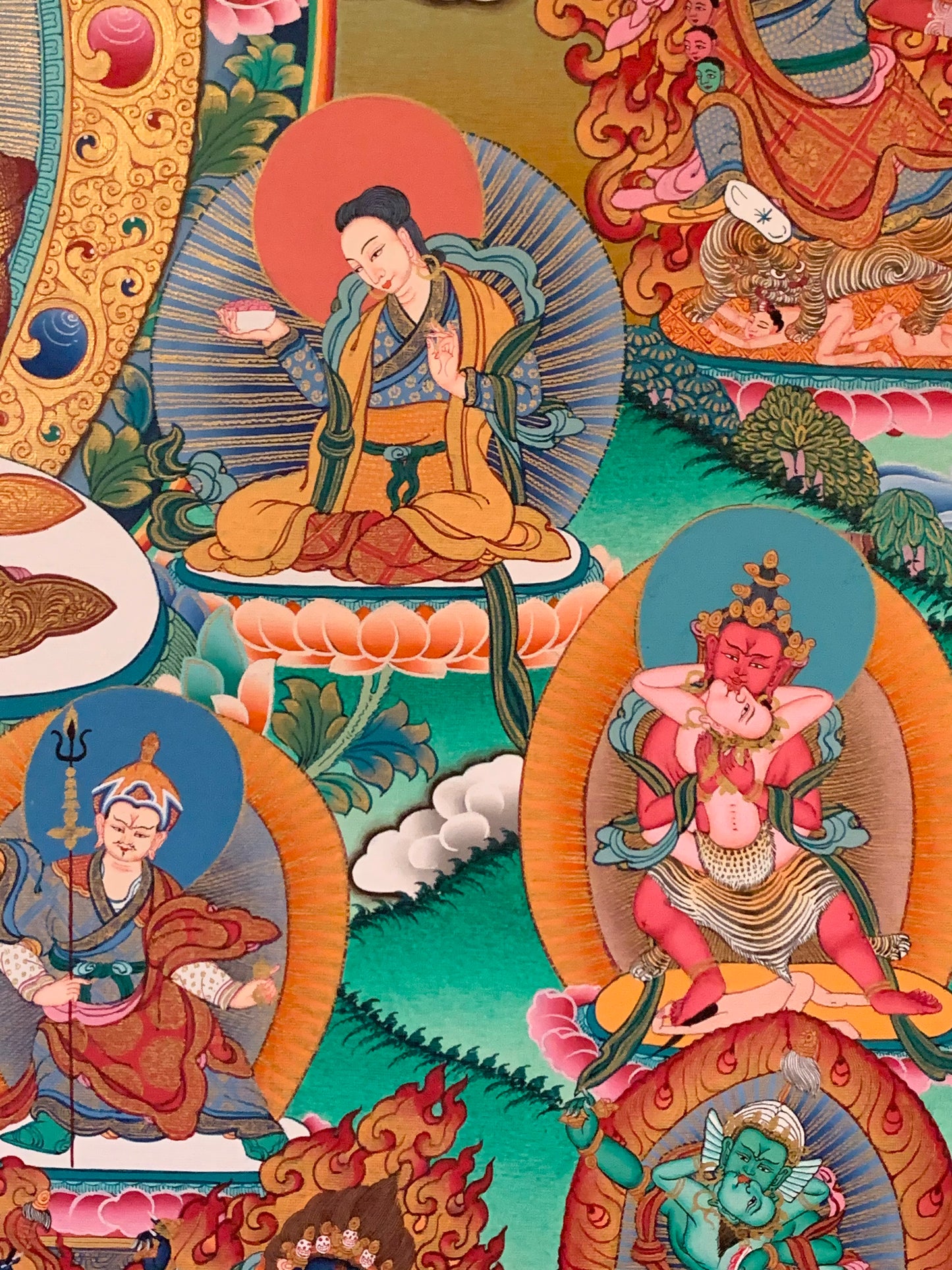 25 Disciples Guru Rinpoche Thangka