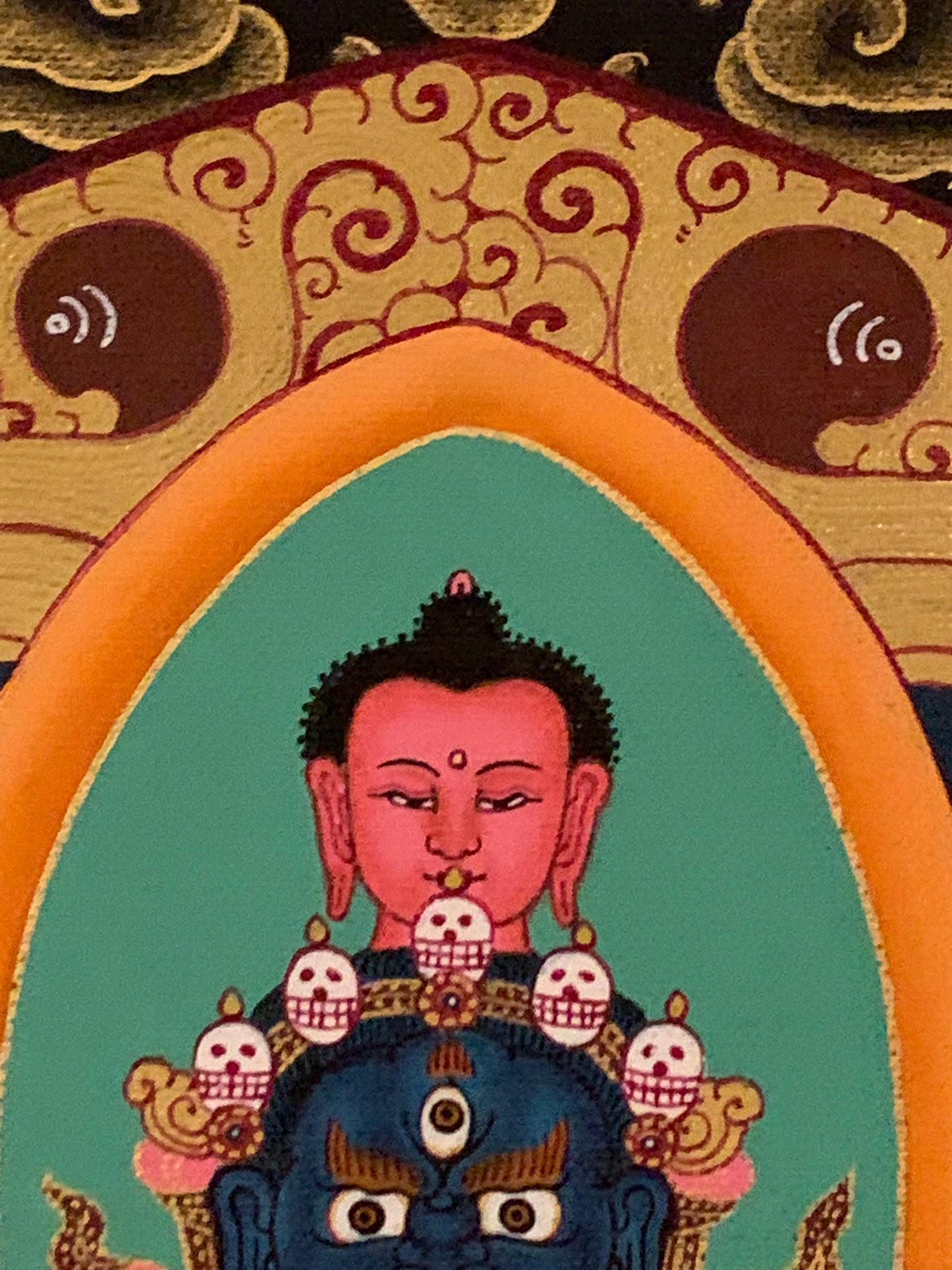 Thousand Armed Avalokiteshvara Five Dhyani Buddha Thangka