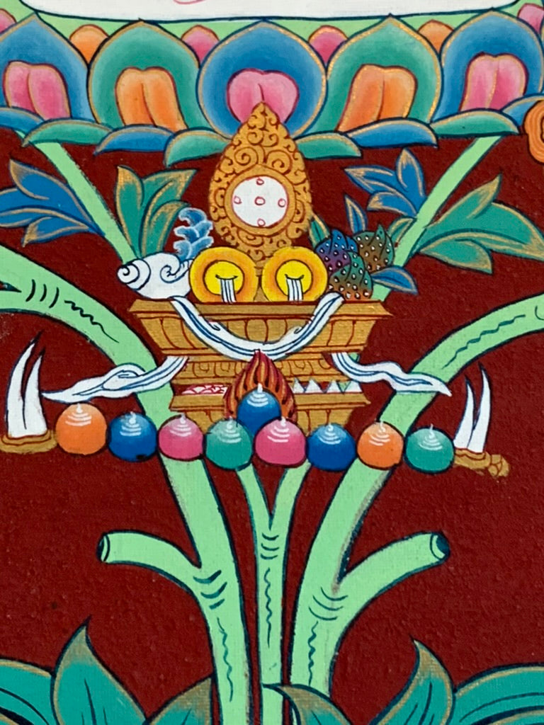 Avalokiteshvara Bird Mandala Unbrocaded Thangka