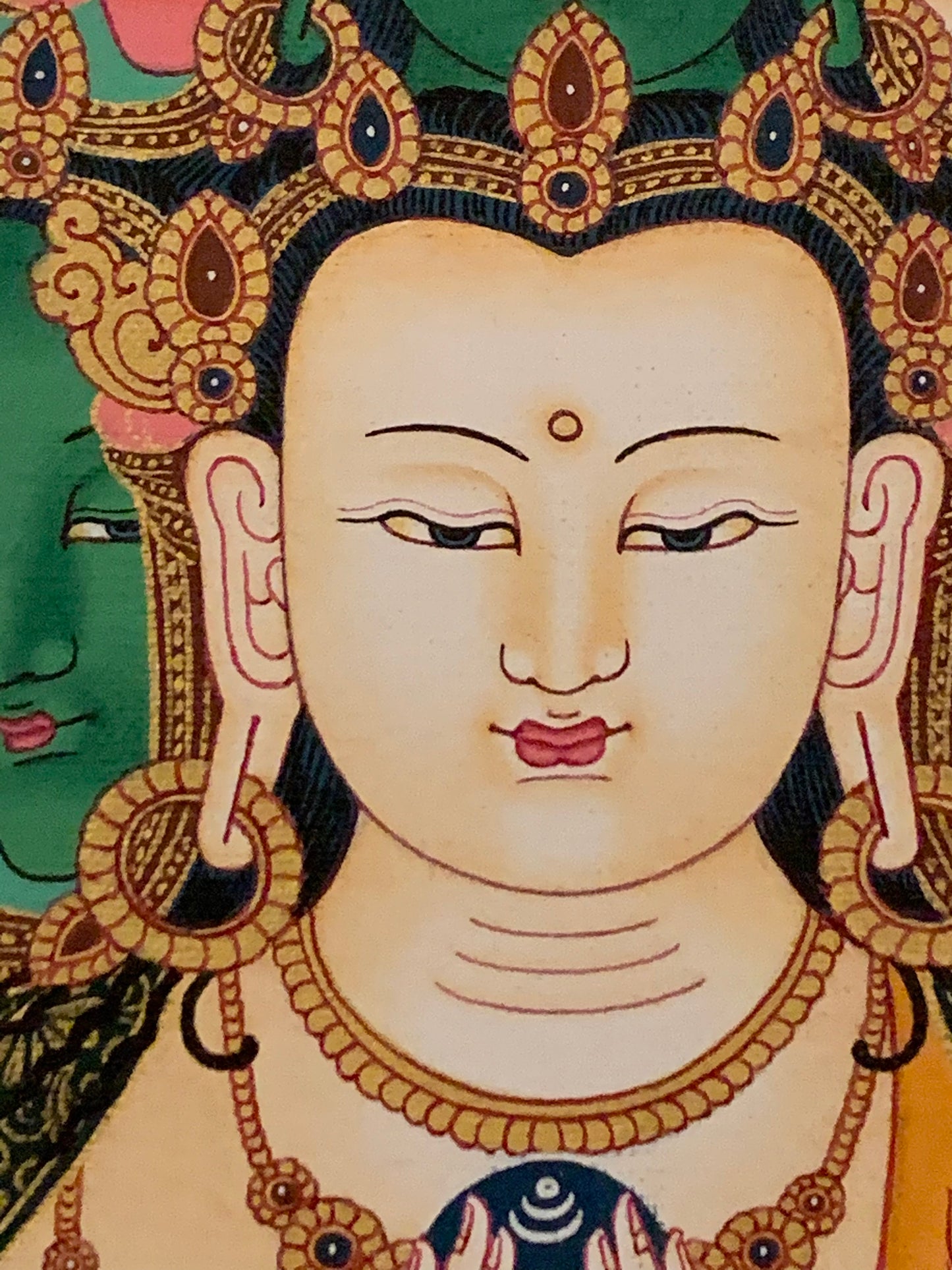 Thousand Armed Avalokiteshvara Five Dhyani Buddha Thangka