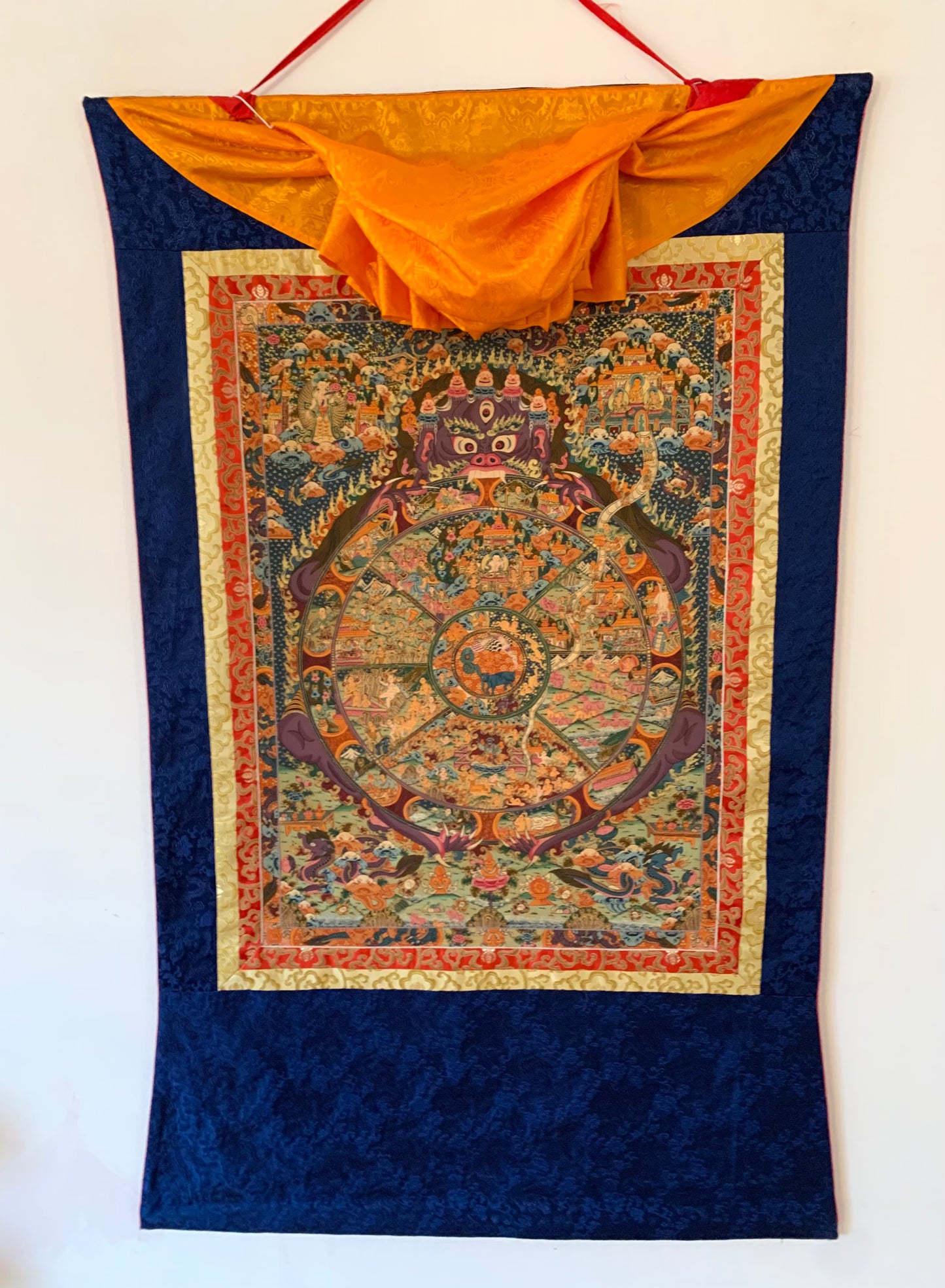 Bhavacakra Wheel of Existence Thangka