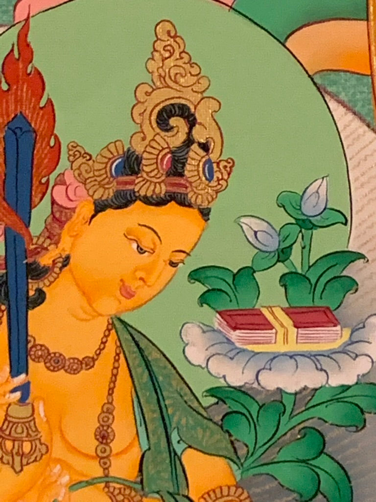 Green Tara Green Brocade Thangka