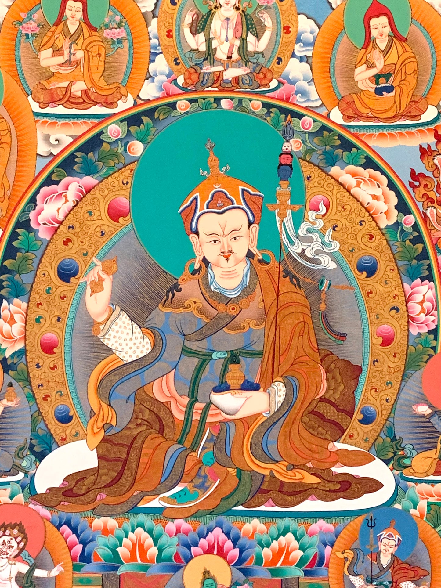 25 Disciples Guru Rinpoche Thangka