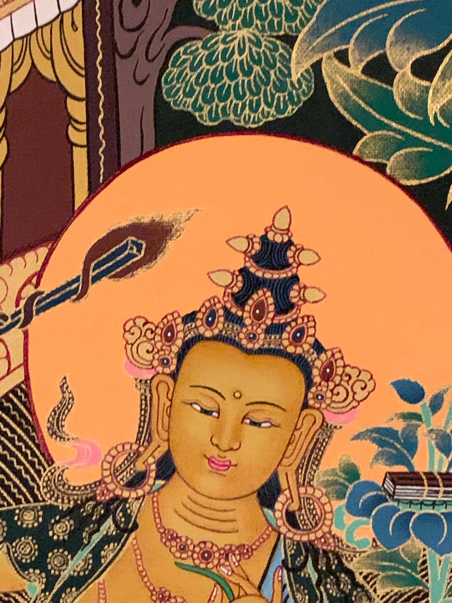 Thousand Armed Avalokiteshvara Five Dhyani Buddha Thangka