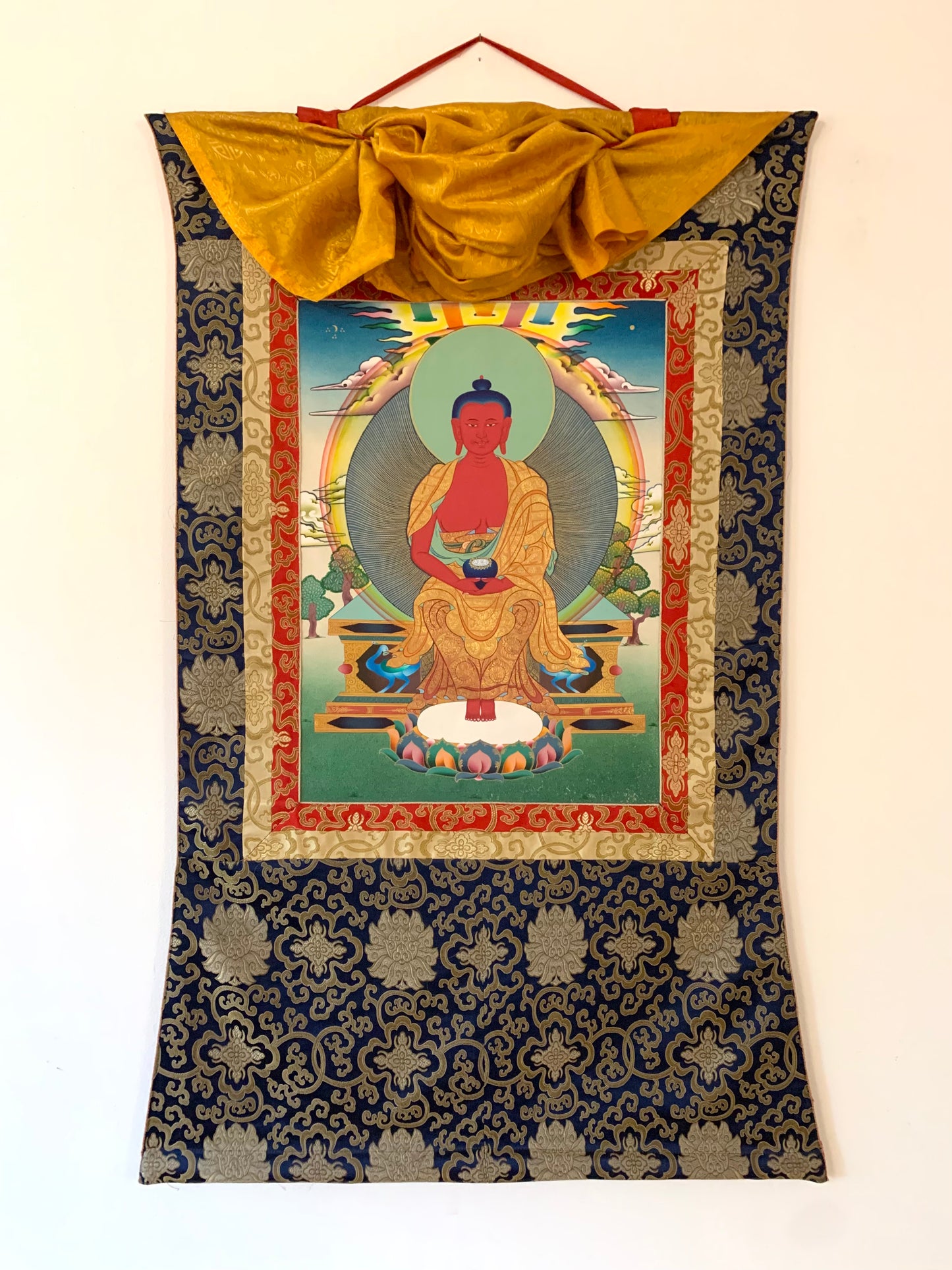 Enthroned Amitabha Thangka