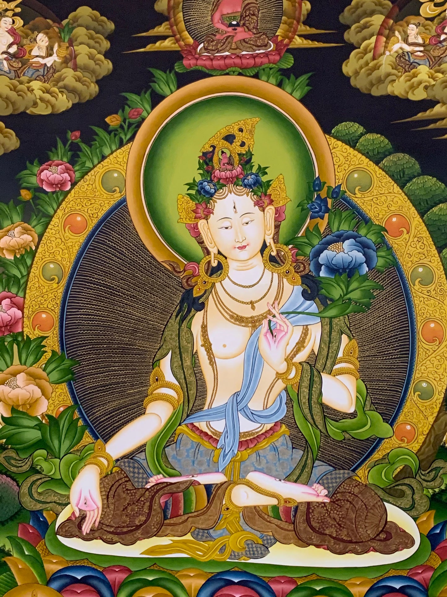 White Tara Long Life Thangka