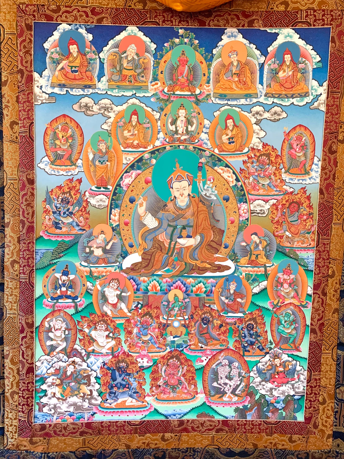 25 Disciples Guru Rinpoche Thangka