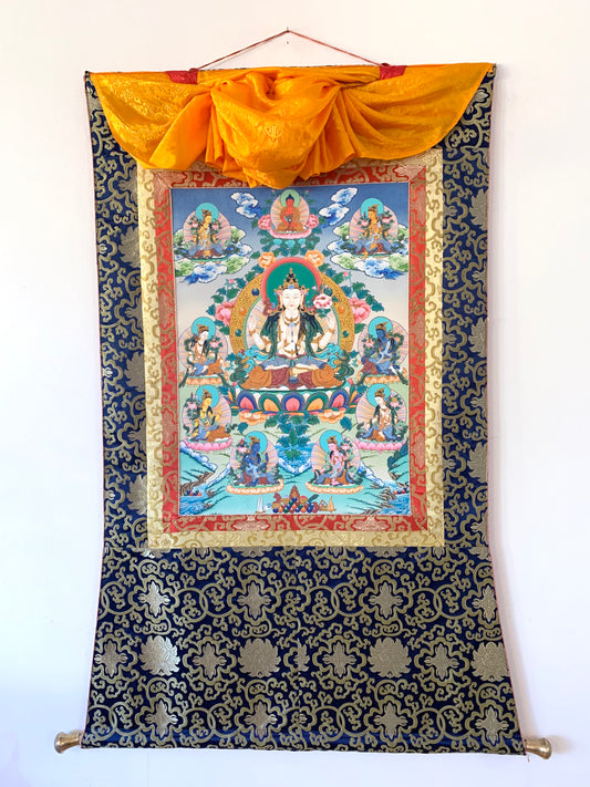 Chenrezig Compassion Tara Thangka