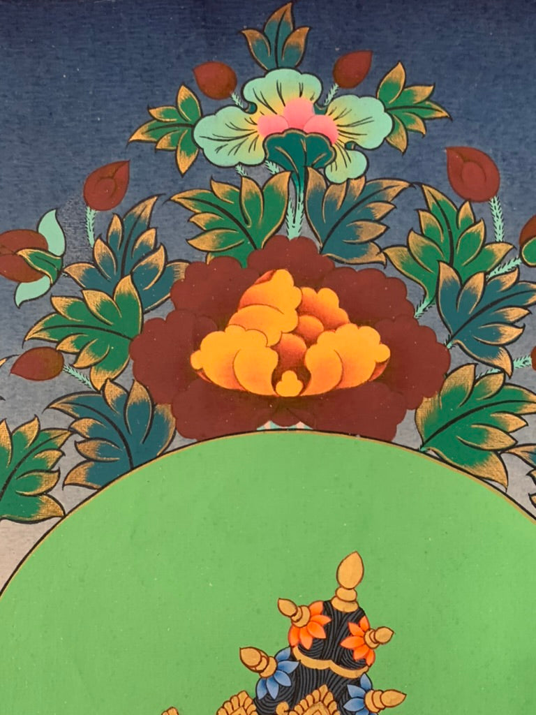 Vajrasattva Floral Thangka