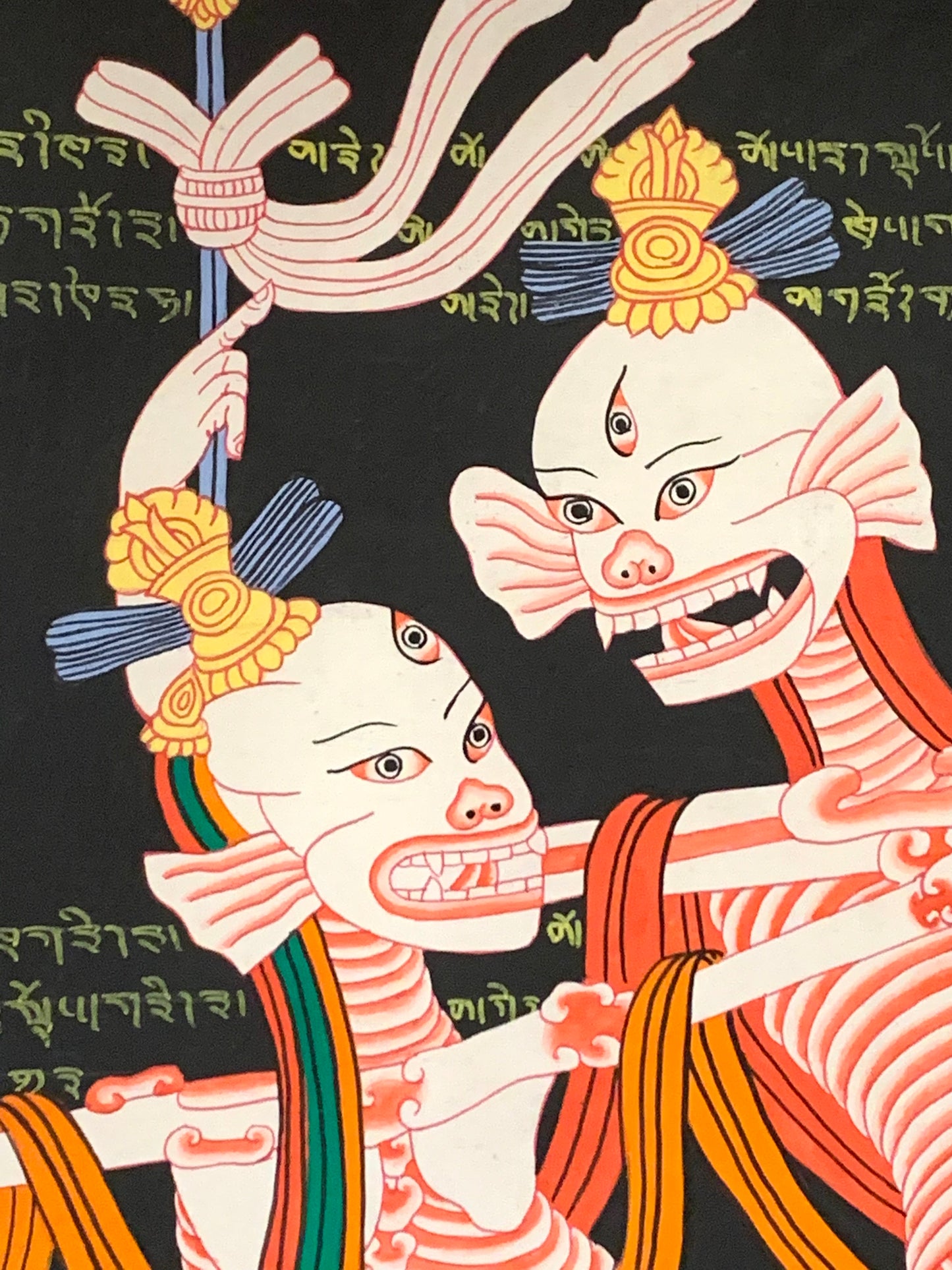 Dancing Citipati Thangka