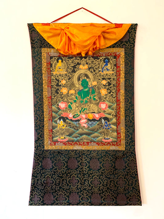 Green Tara Shakyamuni Medicine Buddha Thangka