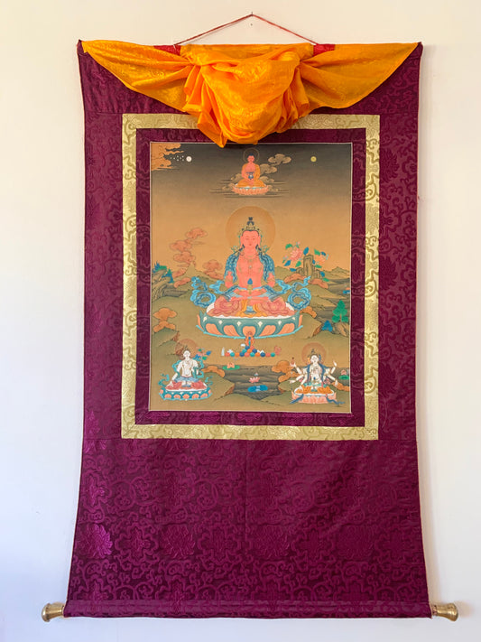 Amitayus Long Life Karma Gadri Thangka