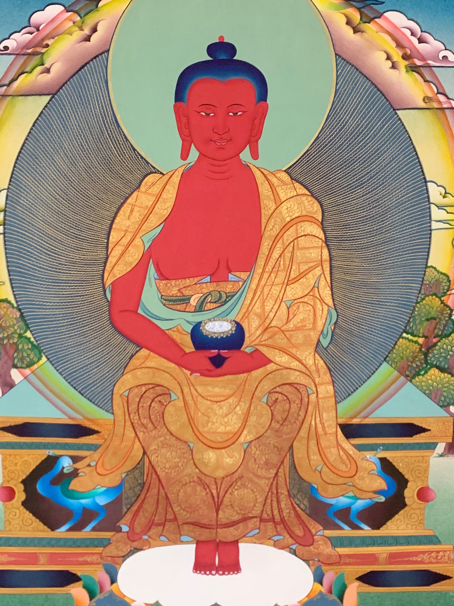 Enthroned Amitabha Thangka