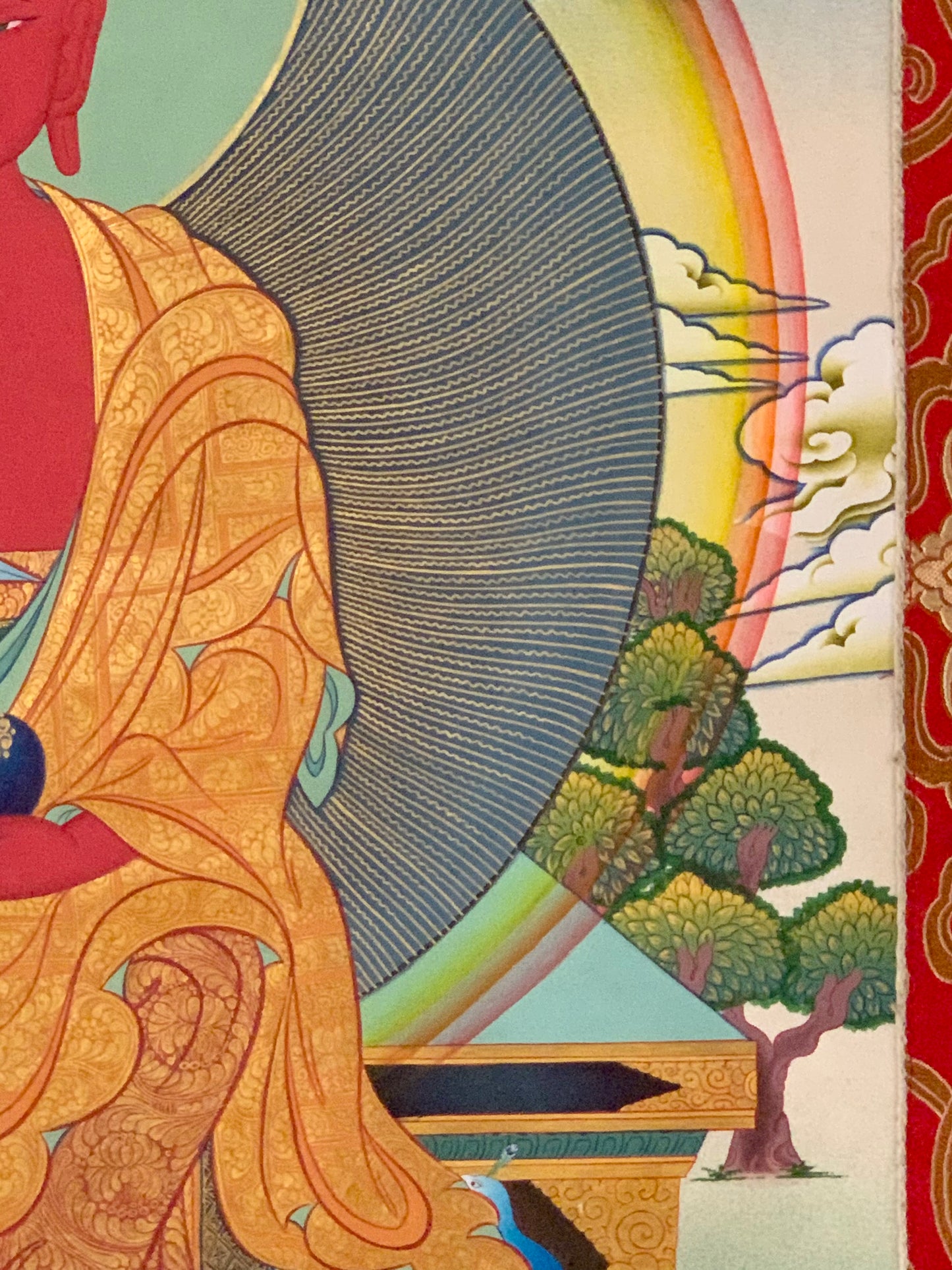 Enthroned Amitabha Thangka