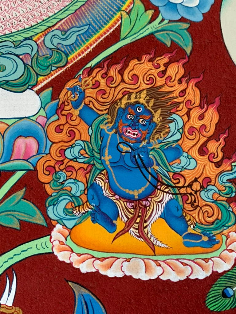 Avalokiteshvara Bird Mandala Unbrocaded Thangka