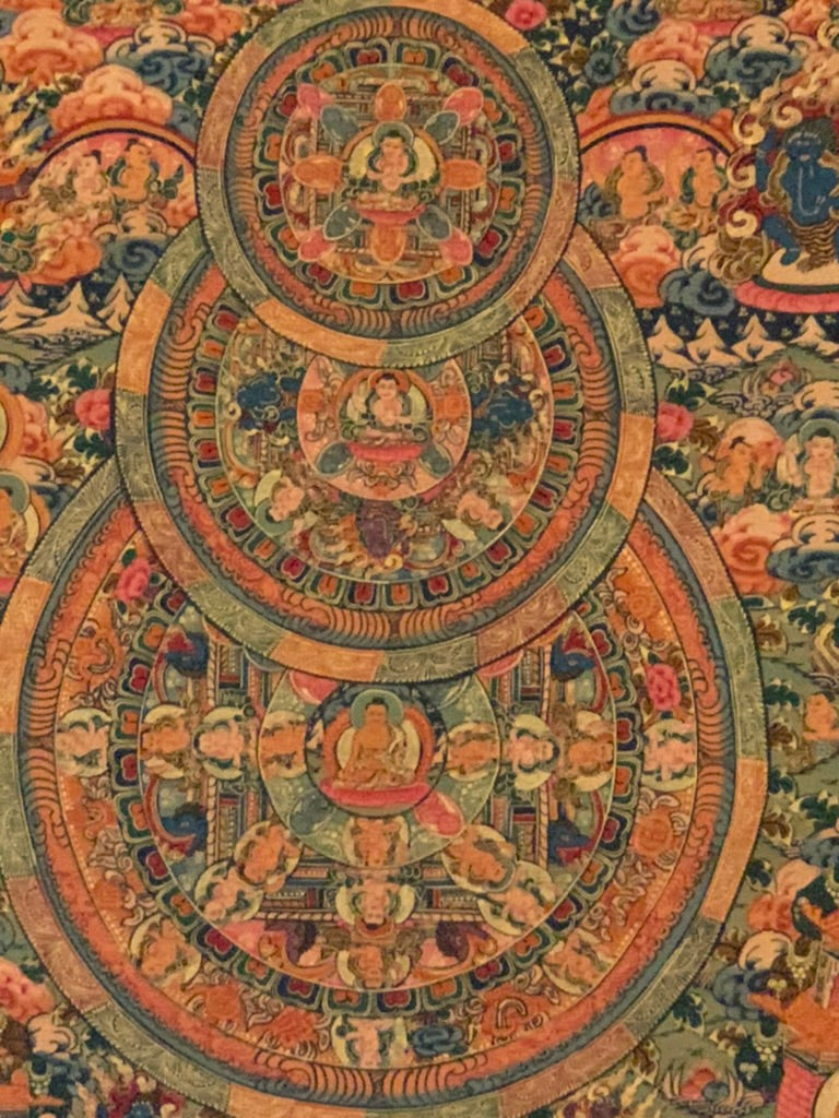 Three World Triple Mandala Thangka