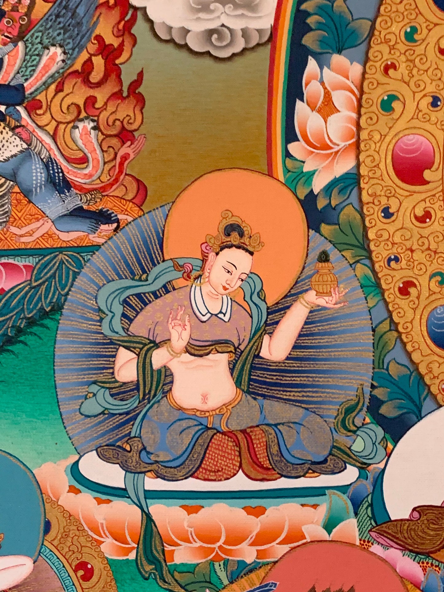 25 Disciples Guru Rinpoche Thangka