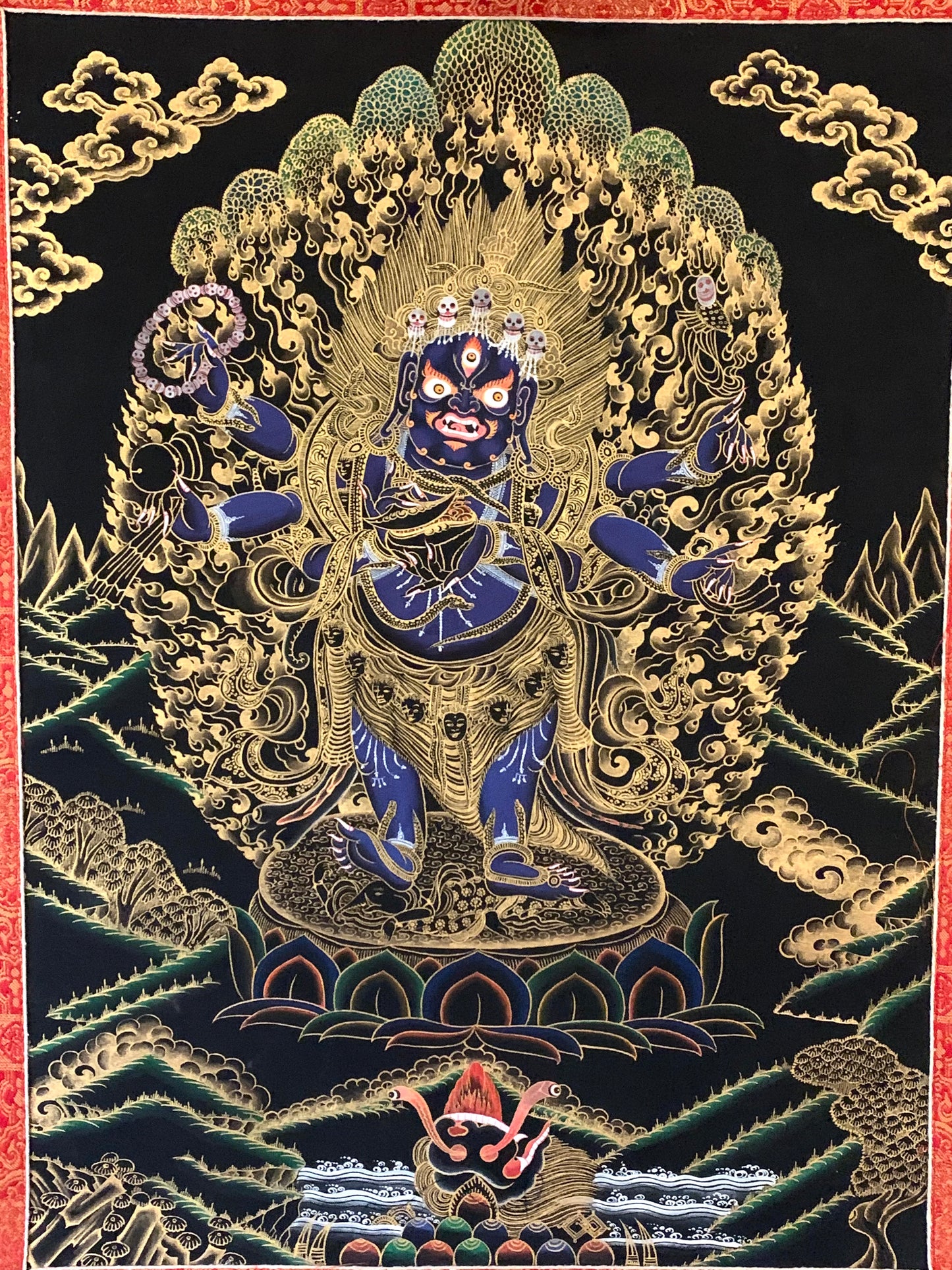 Six Armed Mahakala Thangka