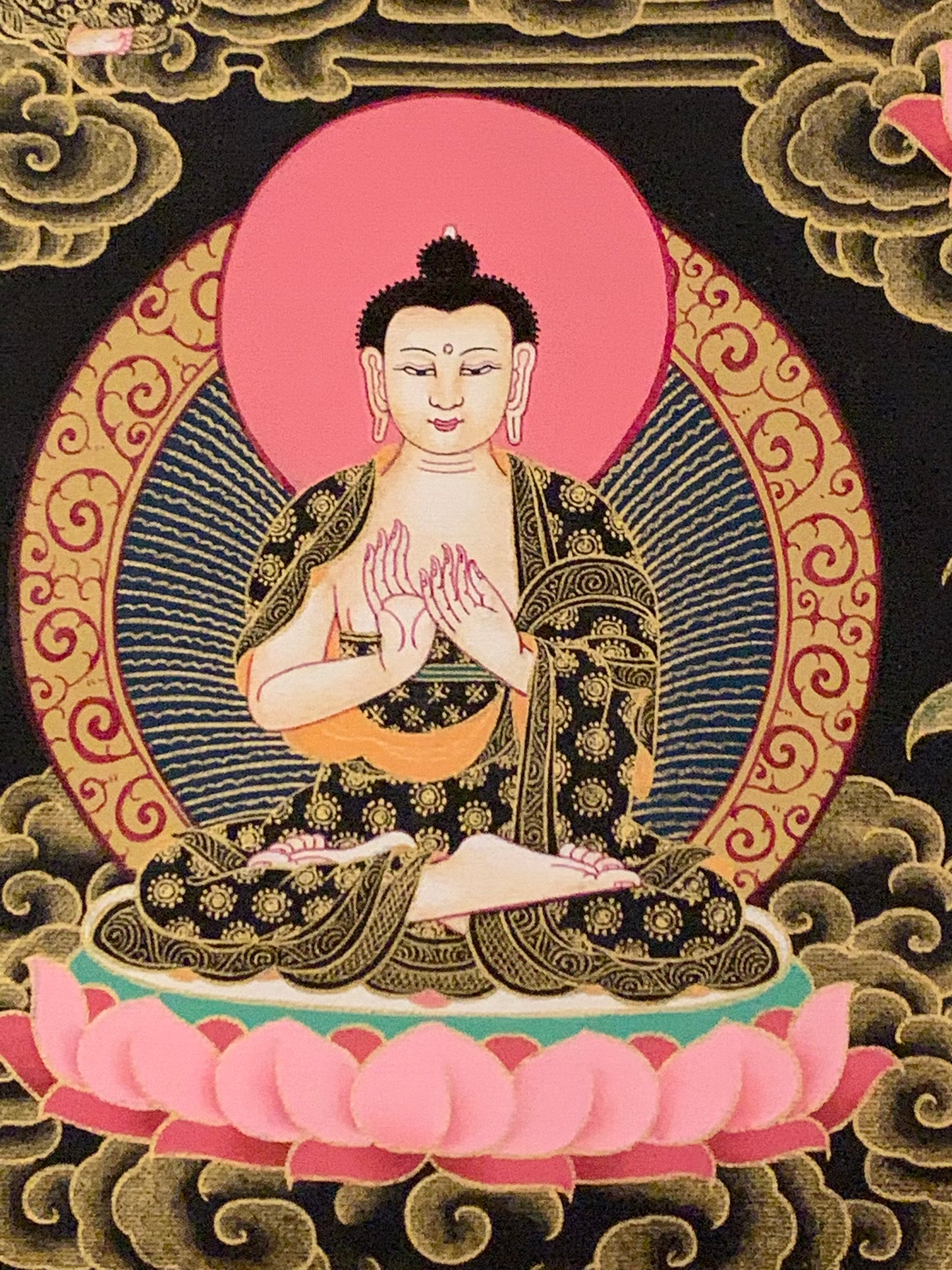 Thousand Armed Avalokiteshvara Five Dhyani Buddha Thangka